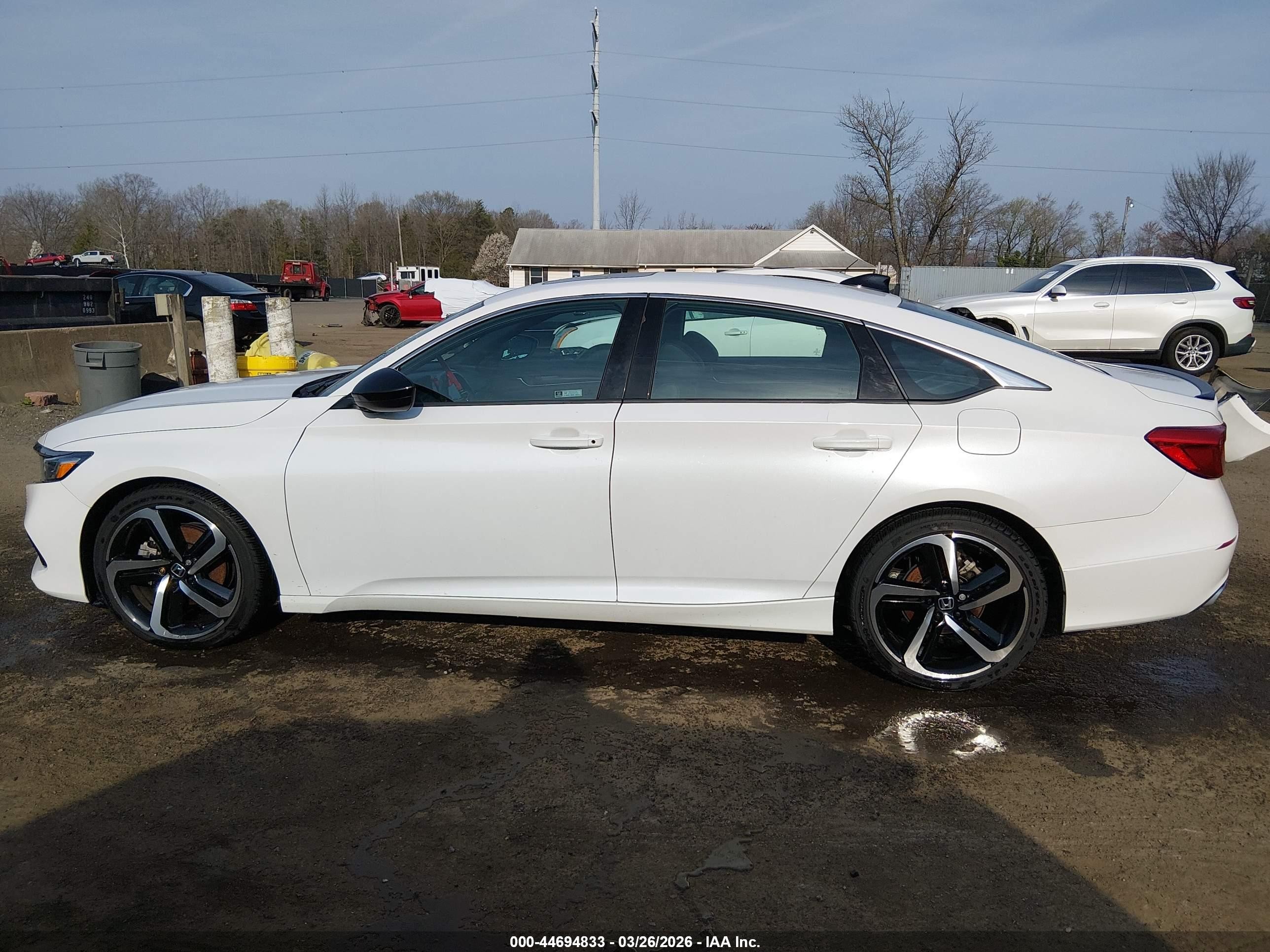 2021 Honda Accord Sport 2.0t Белый vin: 1HGCV2F31MA020626