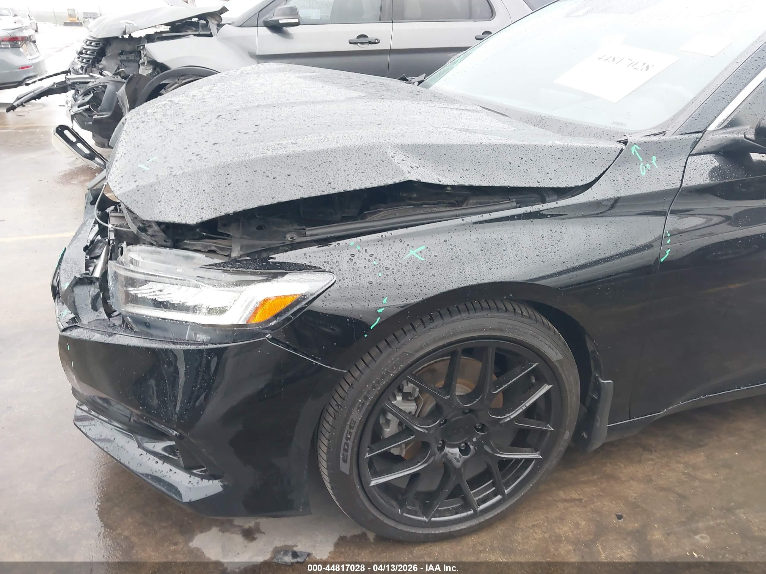 2022 Honda Accord Sport 2.0t Black vin: 1HGCV2F31NA017839
