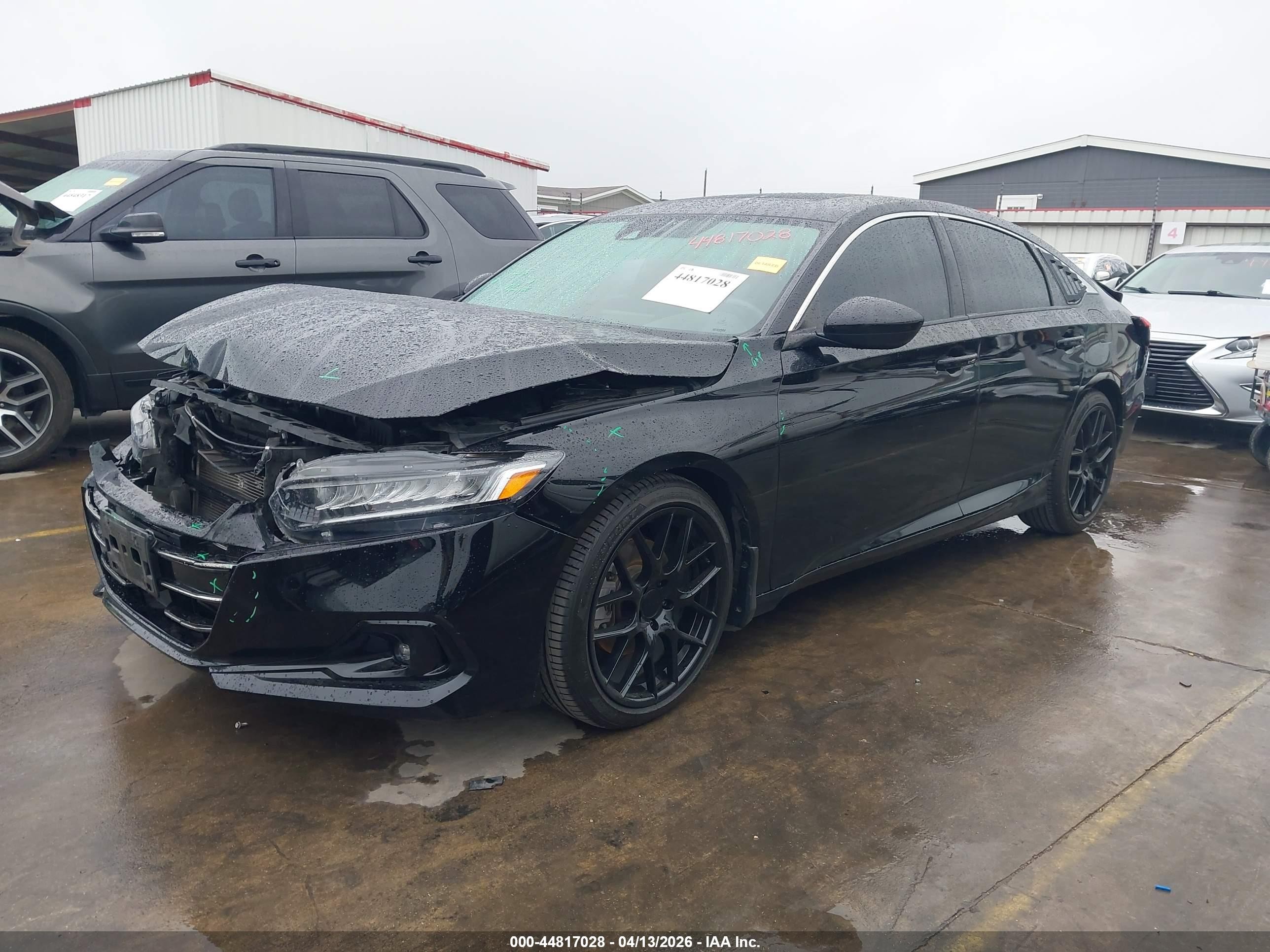 2022 Honda Accord Sport 2.0t Black vin: 1HGCV2F31NA017839