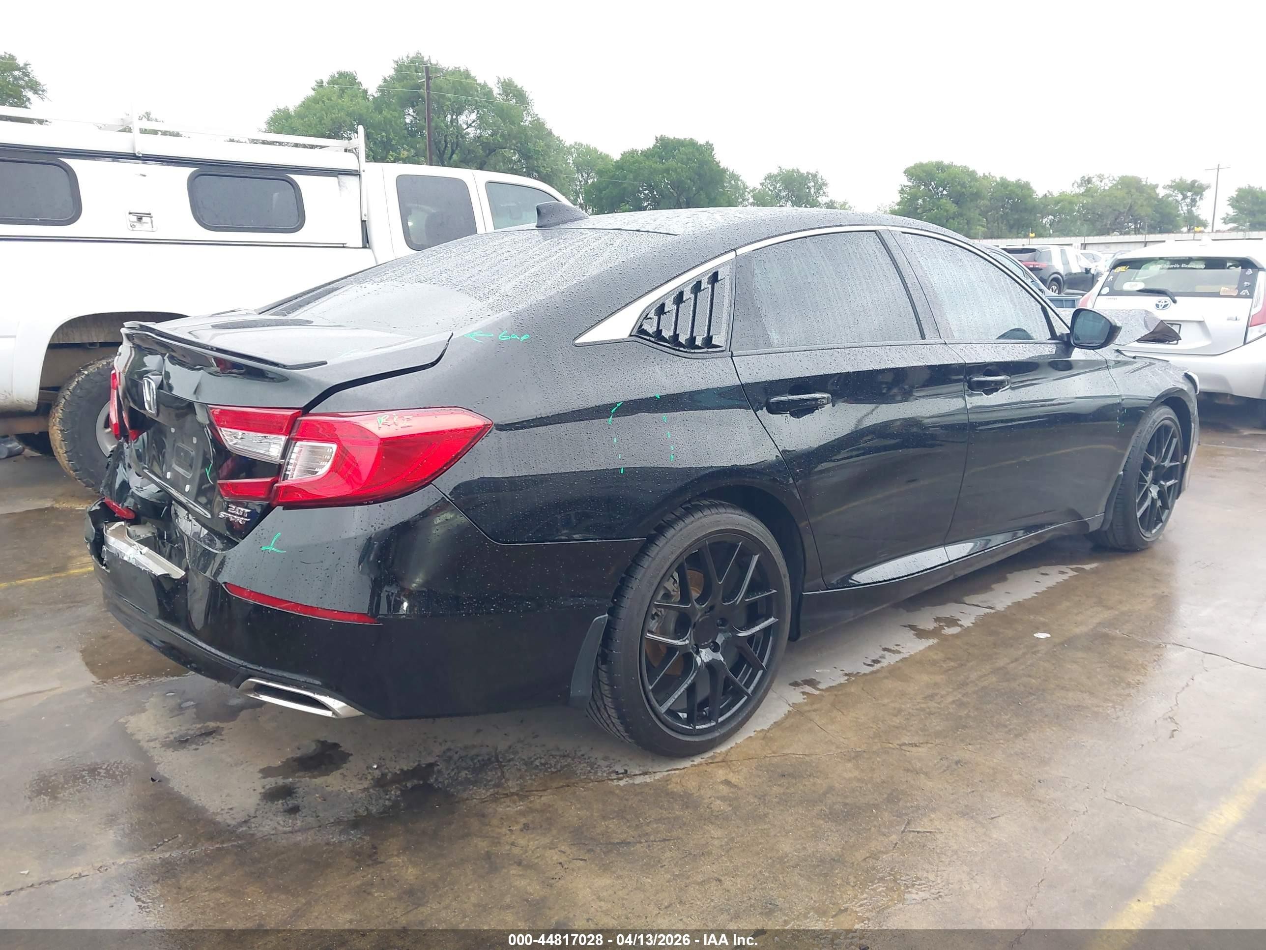 2022 Honda Accord Sport 2.0t Black vin: 1HGCV2F31NA017839
