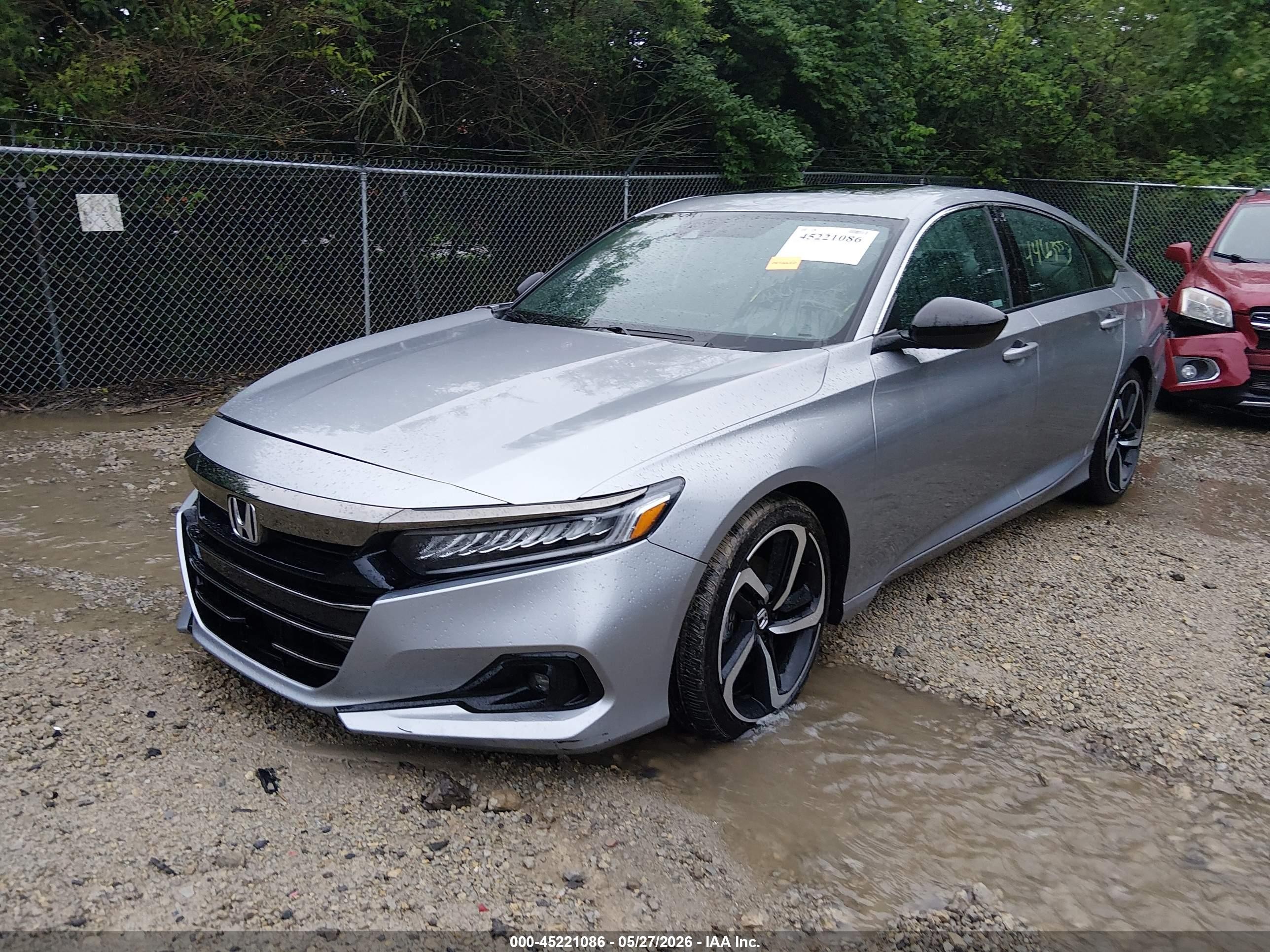 2022 Honda Accord Sport 2.0t Silver vin: 1HGCV2F31NA019784