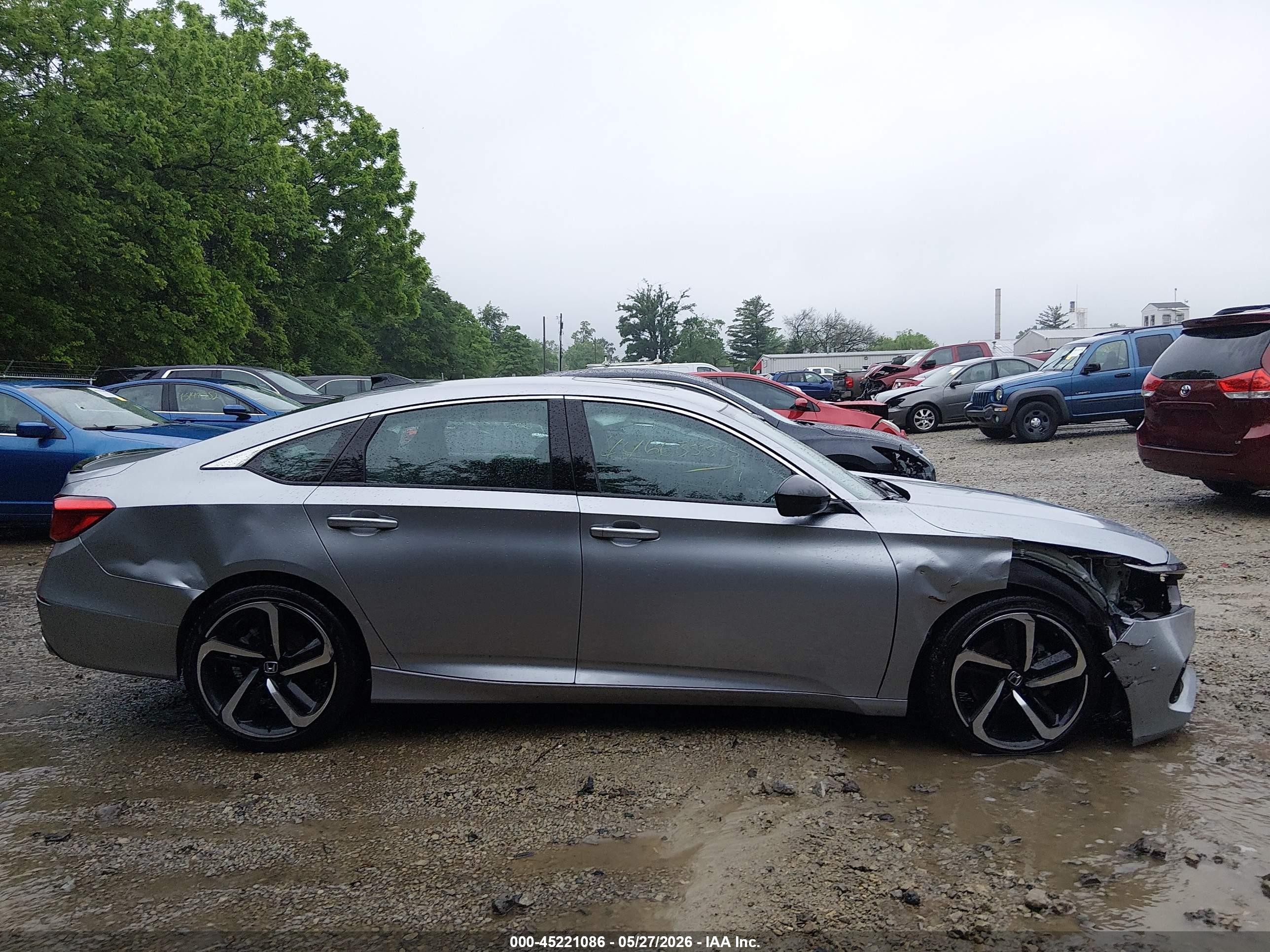 2022 Honda Accord Sport 2.0t Silver vin: 1HGCV2F31NA019784