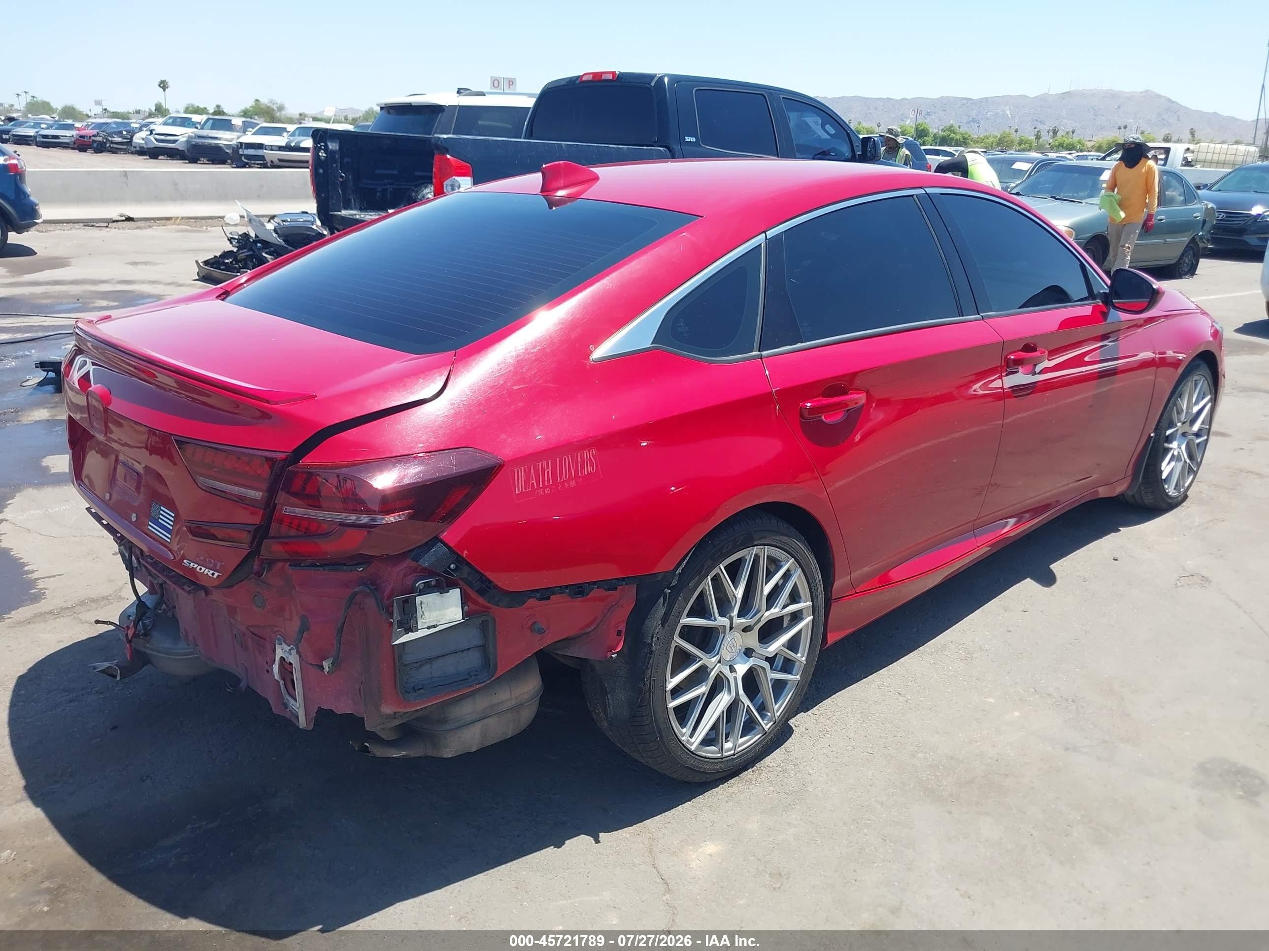 2018 Honda Accord Sport 2.0t Red vin: 1HGCV2F32JA011154