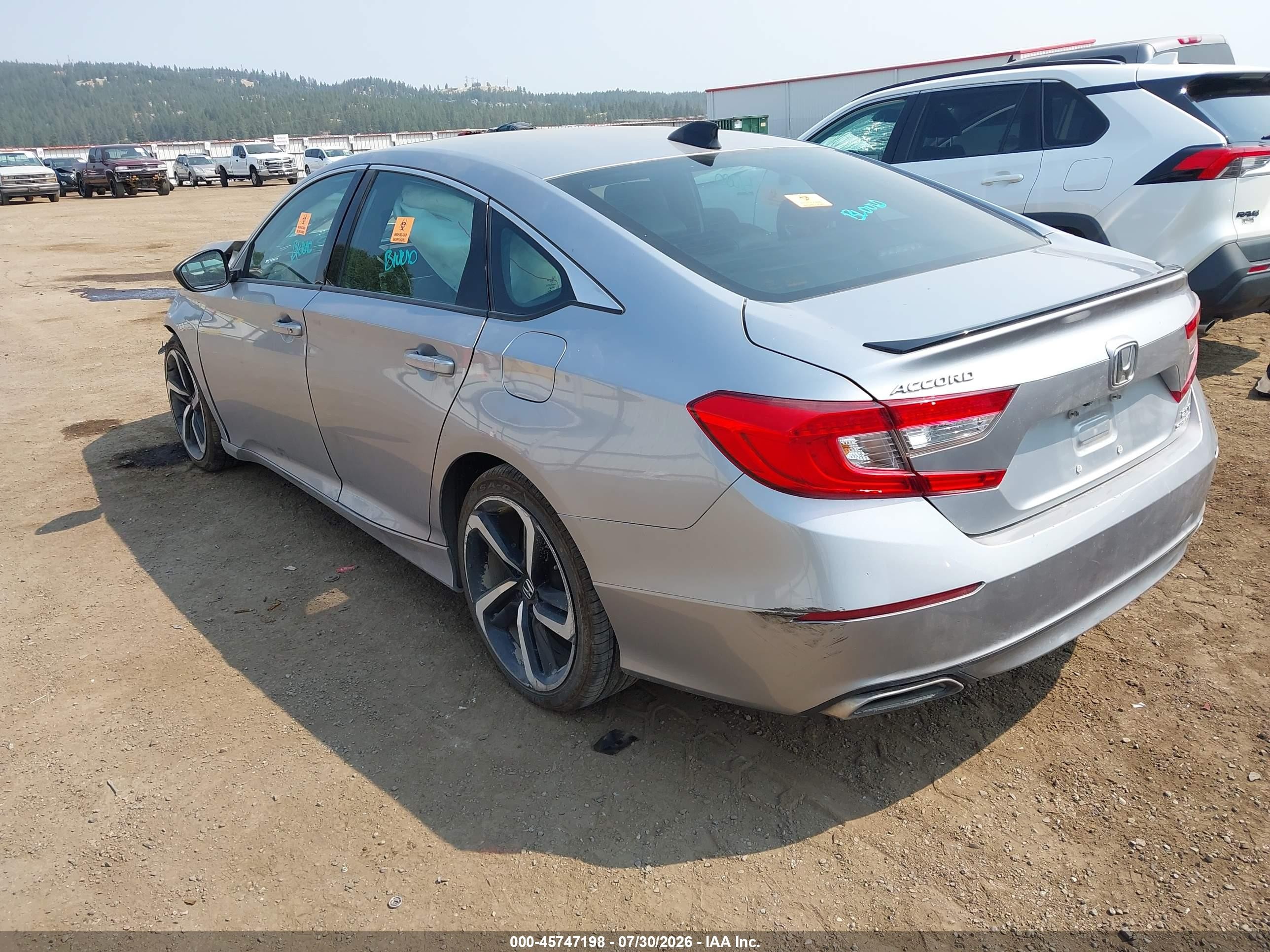 2021 Honda Accord Sport 2.0t Silver vin: 1HGCV2F33MA013788