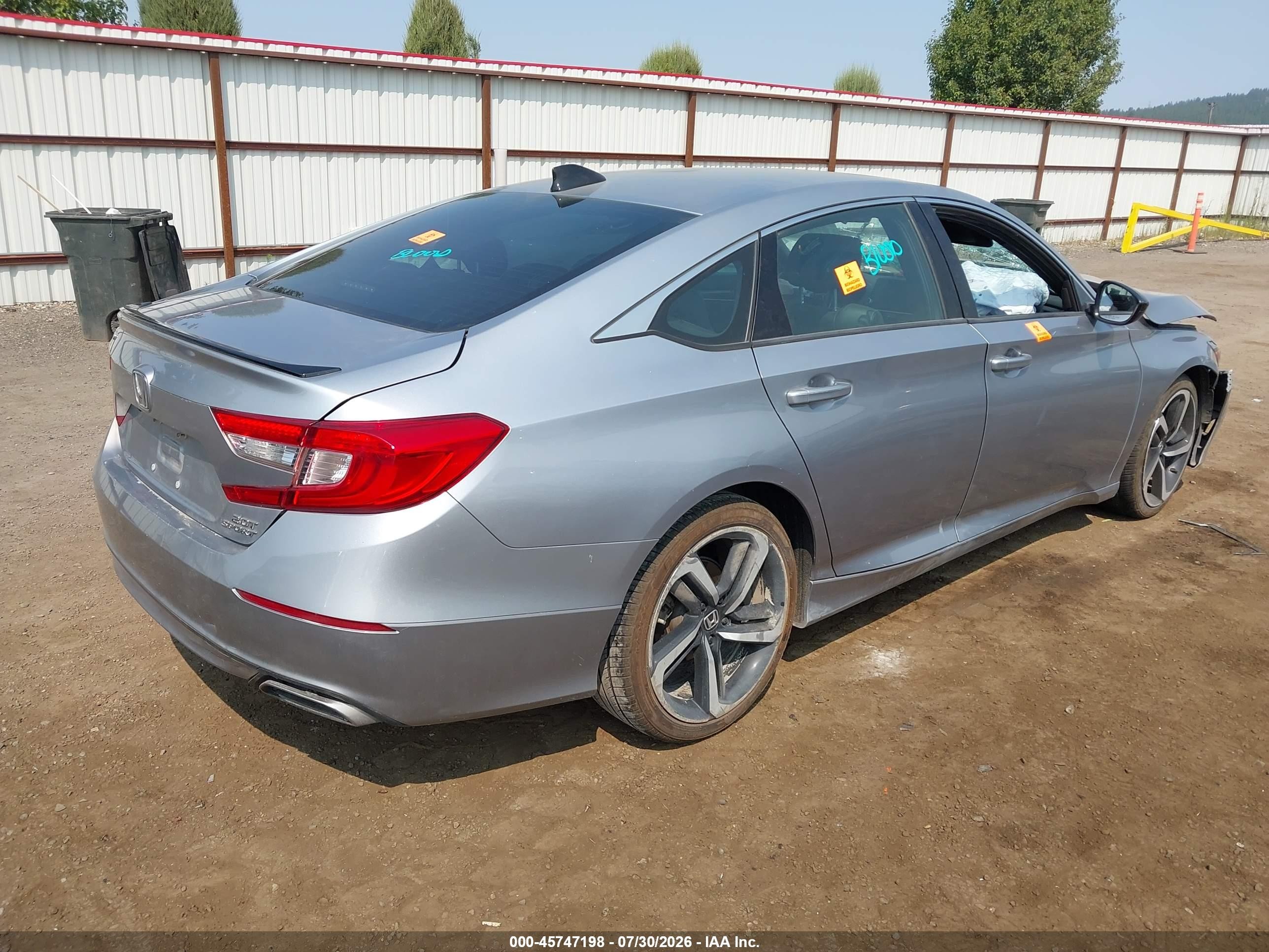2021 Honda Accord Sport 2.0t Silver vin: 1HGCV2F33MA013788