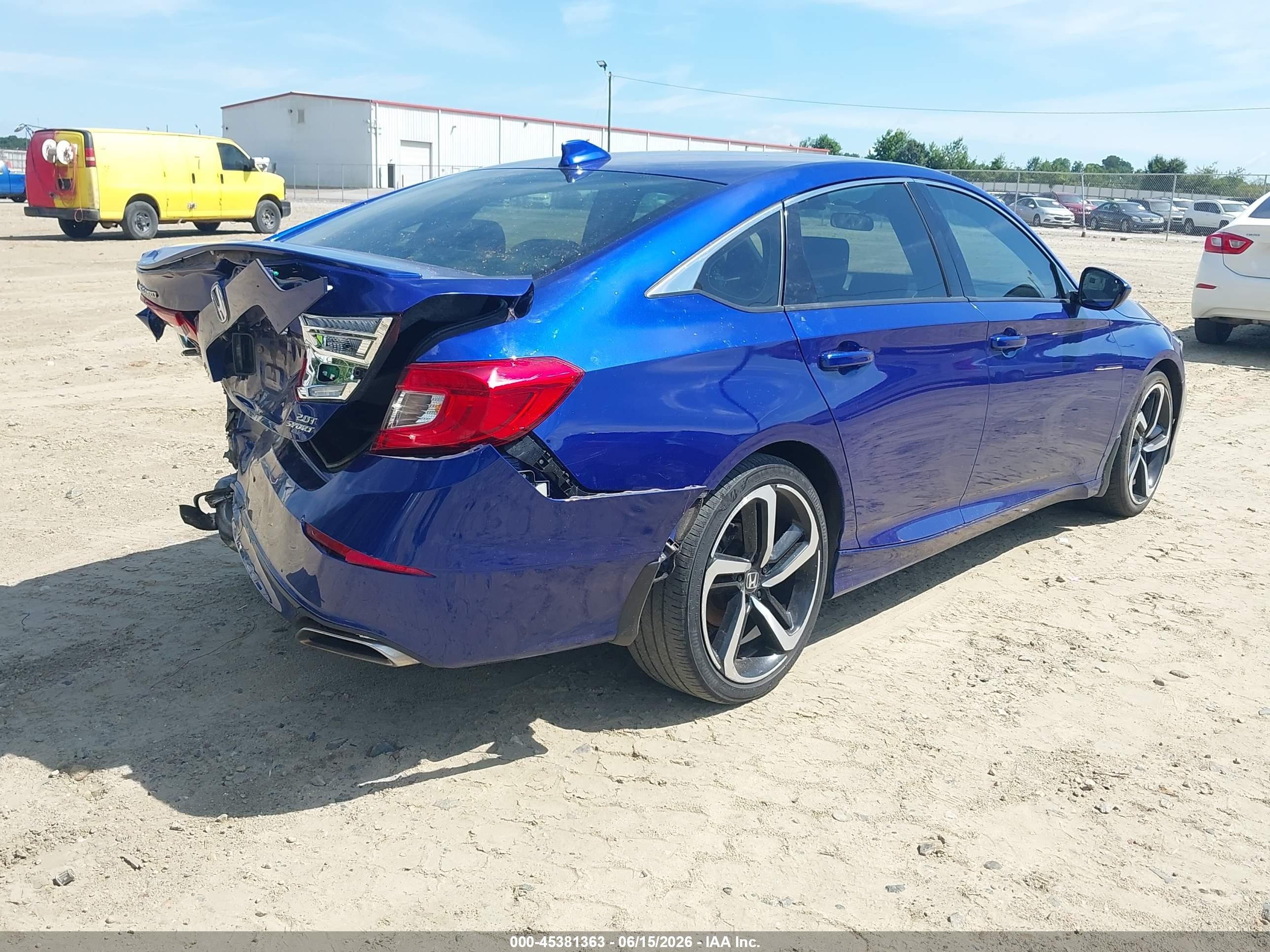 2019 Honda Accord Sport 2.0t Blue vin: 1HGCV2F35KA008668