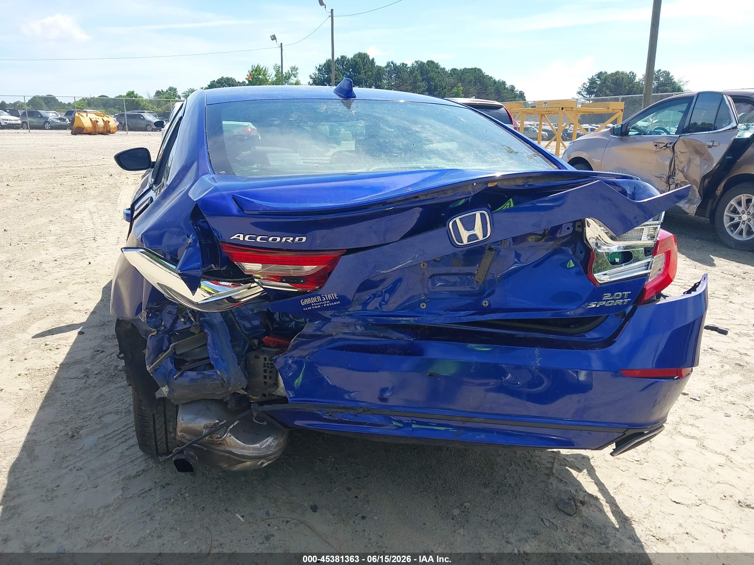 2019 Honda Accord Sport 2.0t Blue vin: 1HGCV2F35KA008668