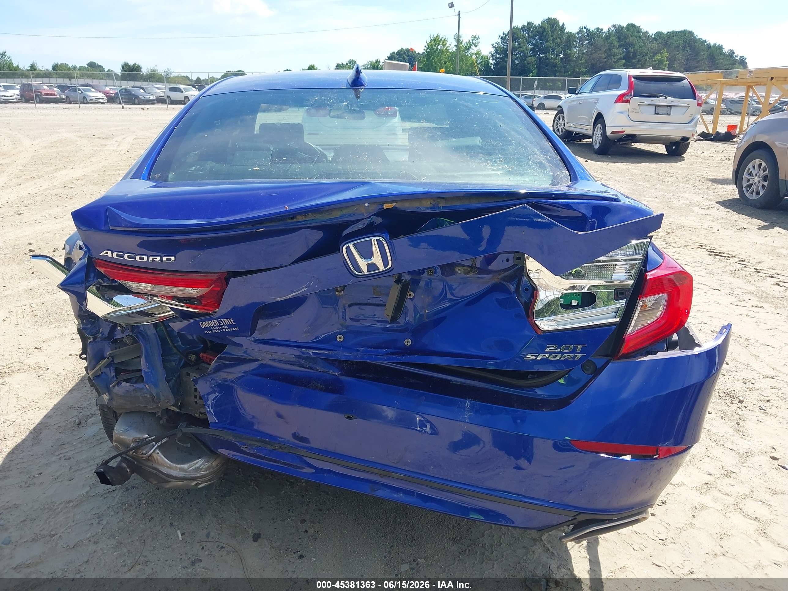 2019 Honda Accord Sport 2.0t Blue vin: 1HGCV2F35KA008668