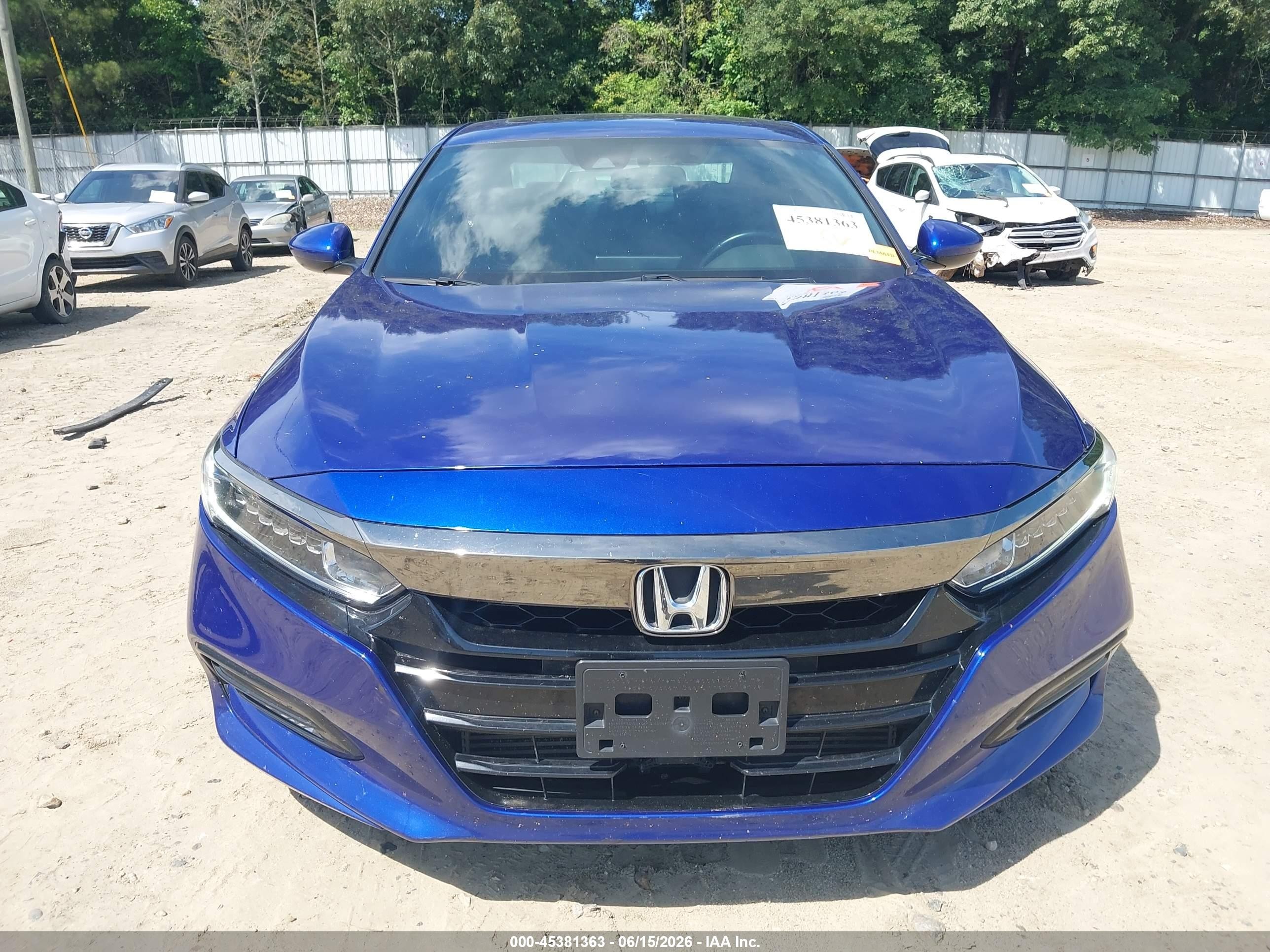 2019 Honda Accord Sport 2.0t Blue vin: 1HGCV2F35KA008668