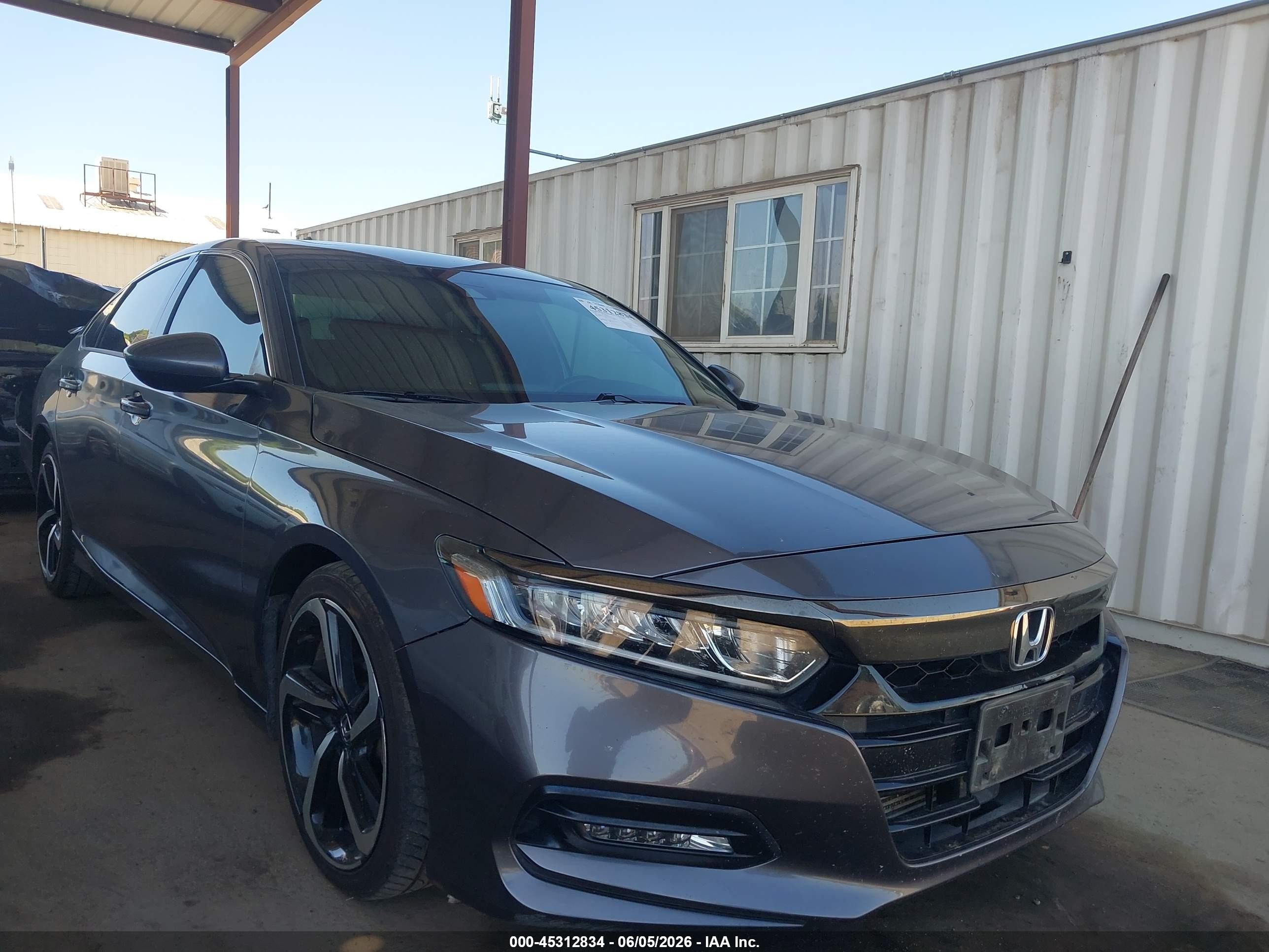 2019 Honda Accord Sport 2.0t Gray vin: 1HGCV2F35KA033554
