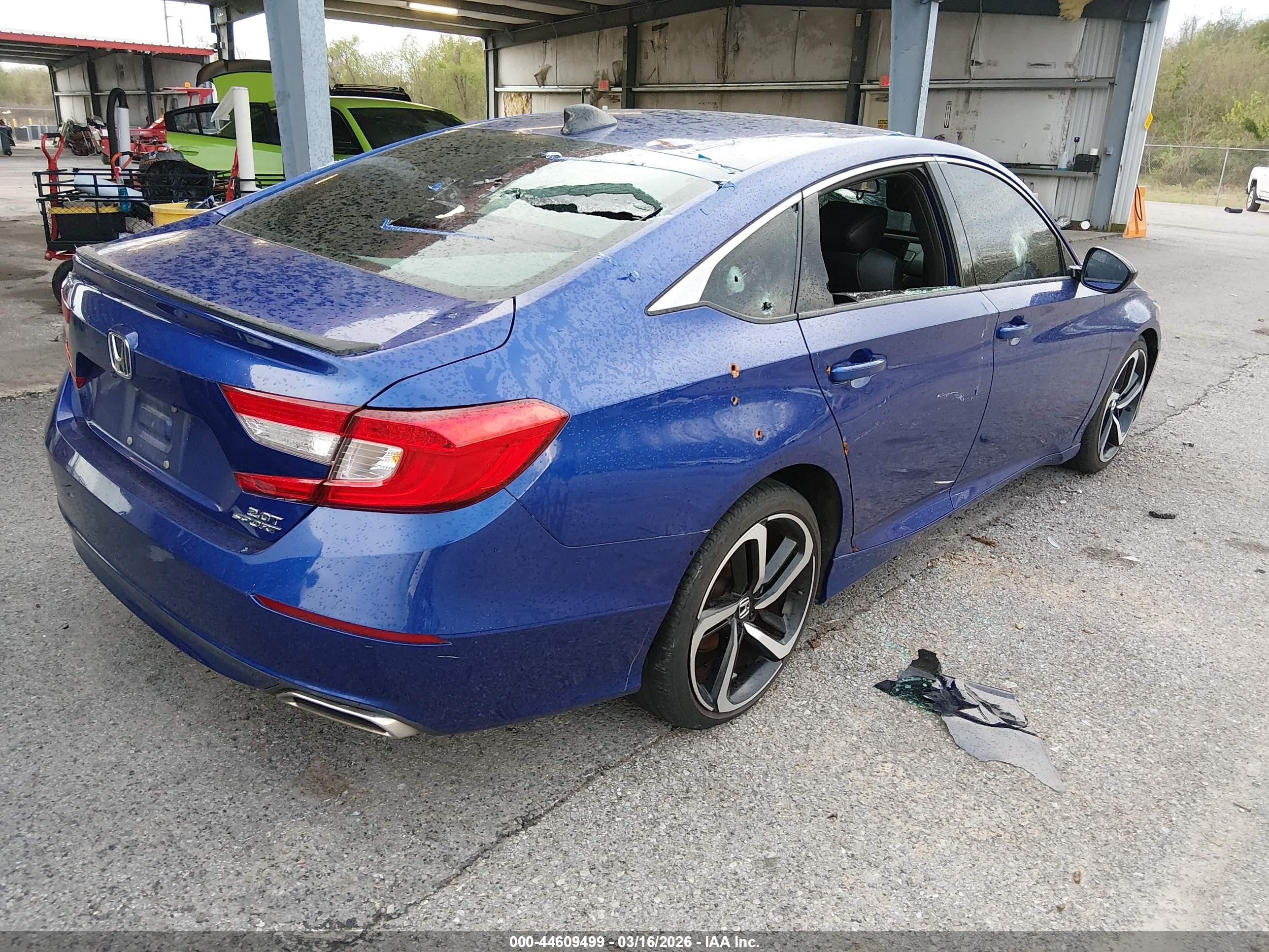 2018 Honda Accord Sport 2.0t Blue vin: 1HGCV2F36JA051558