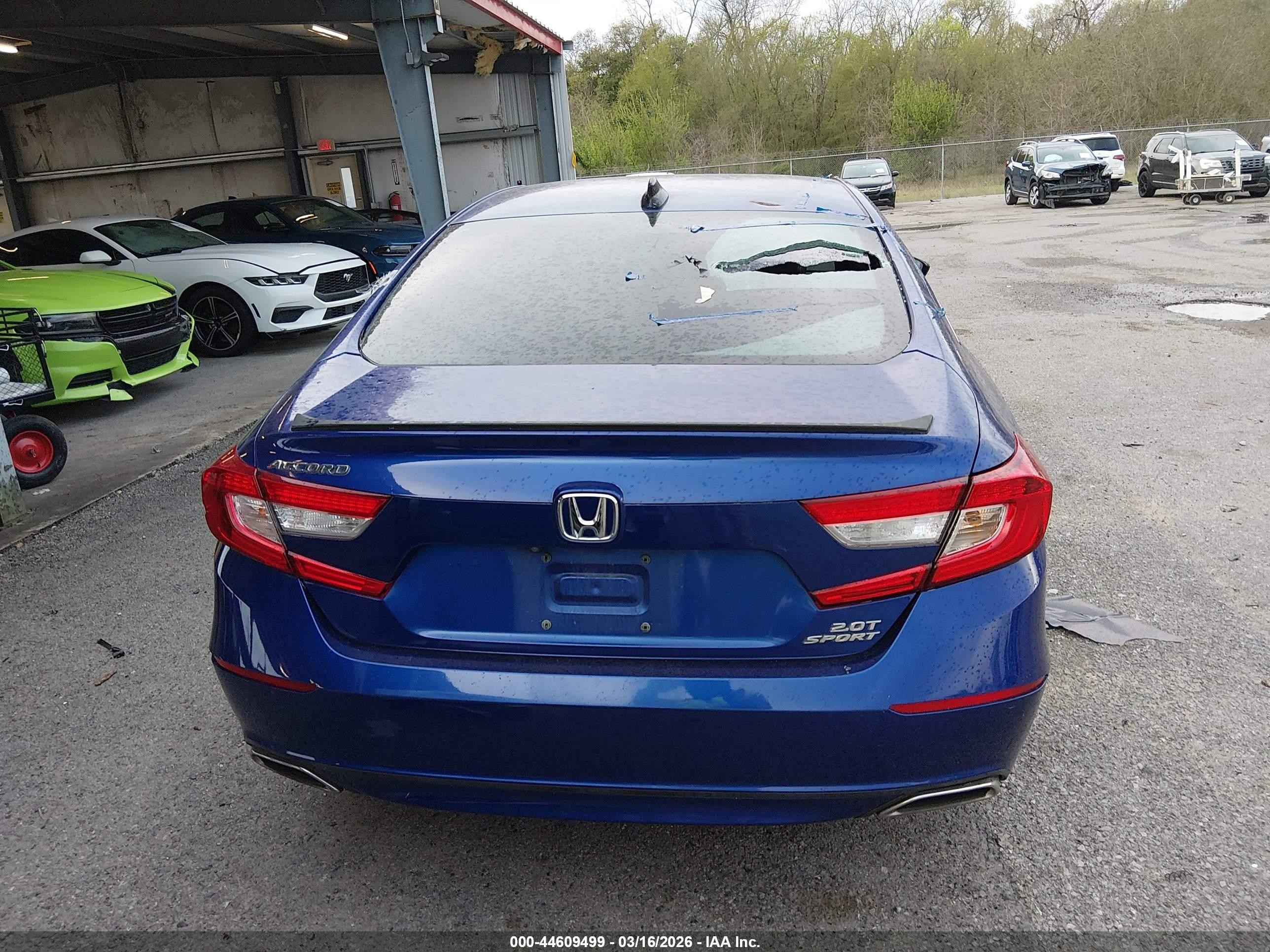 2018 Honda Accord Sport 2.0t Blue vin: 1HGCV2F36JA051558