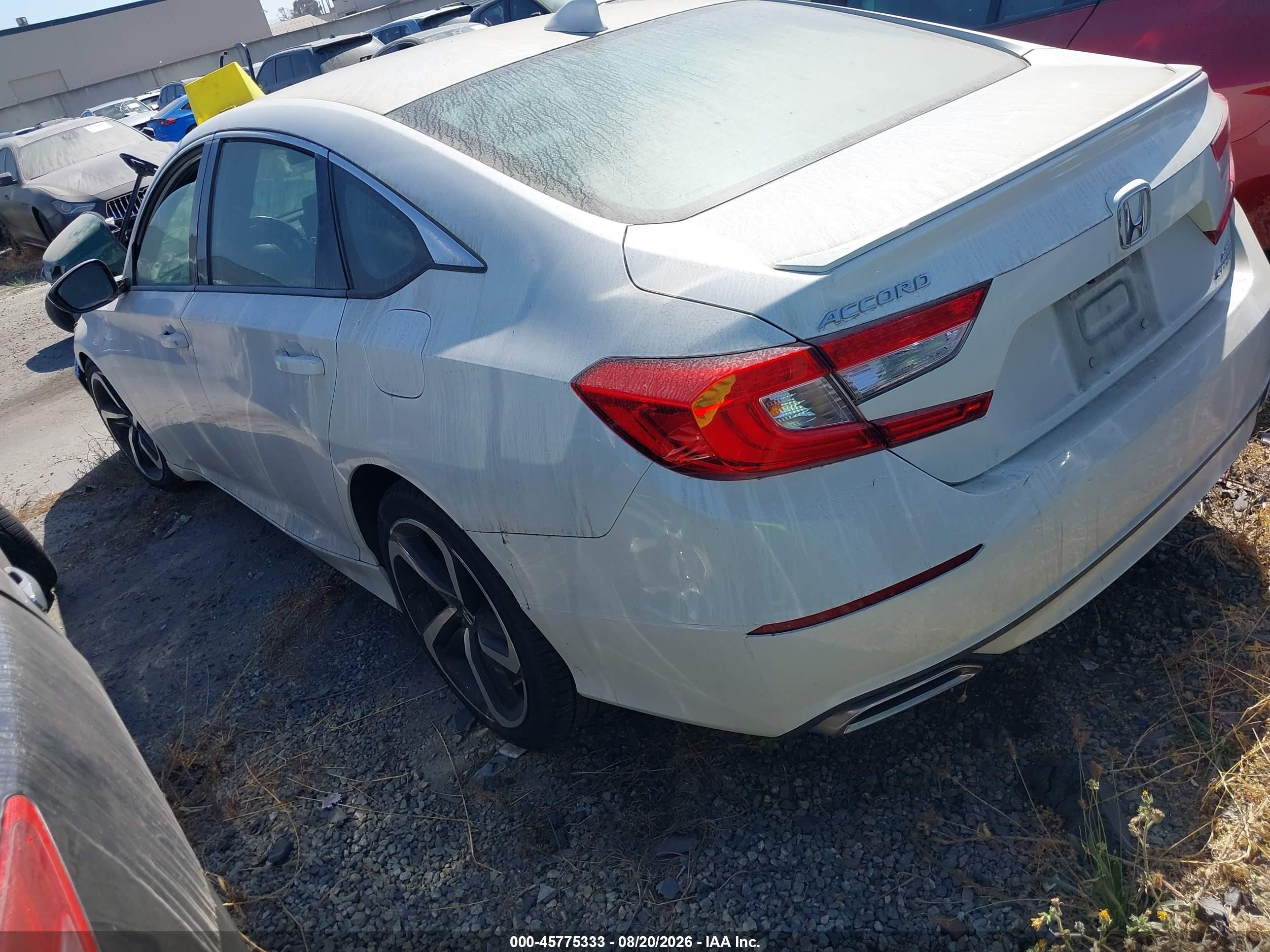 2020 Honda Accord Sport 2.0t White vin: 1HGCV2F39LA006388