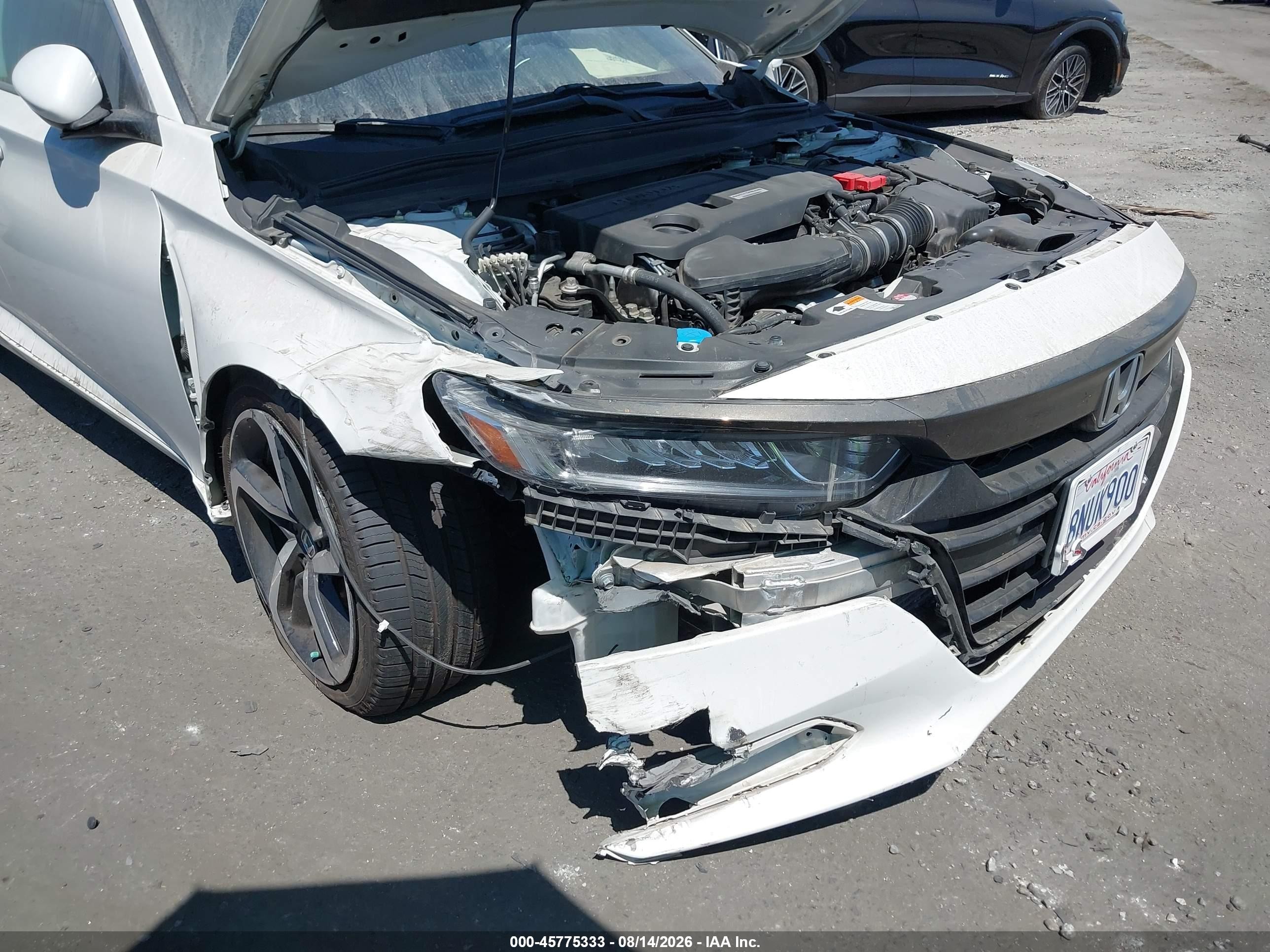 2020 Honda Accord Sport 2.0t White vin: 1HGCV2F39LA006388