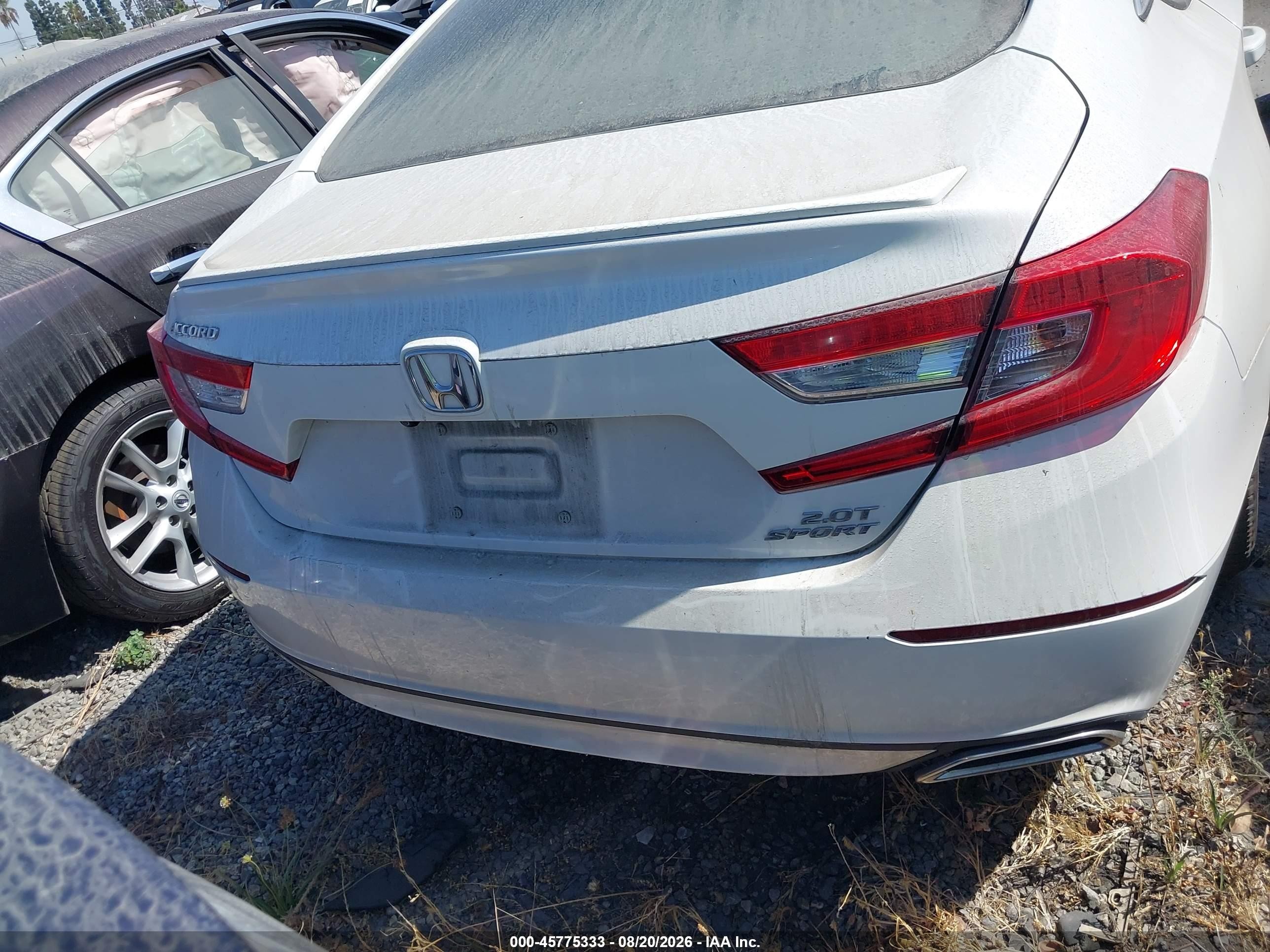 2020 Honda Accord Sport 2.0t White vin: 1HGCV2F39LA006388