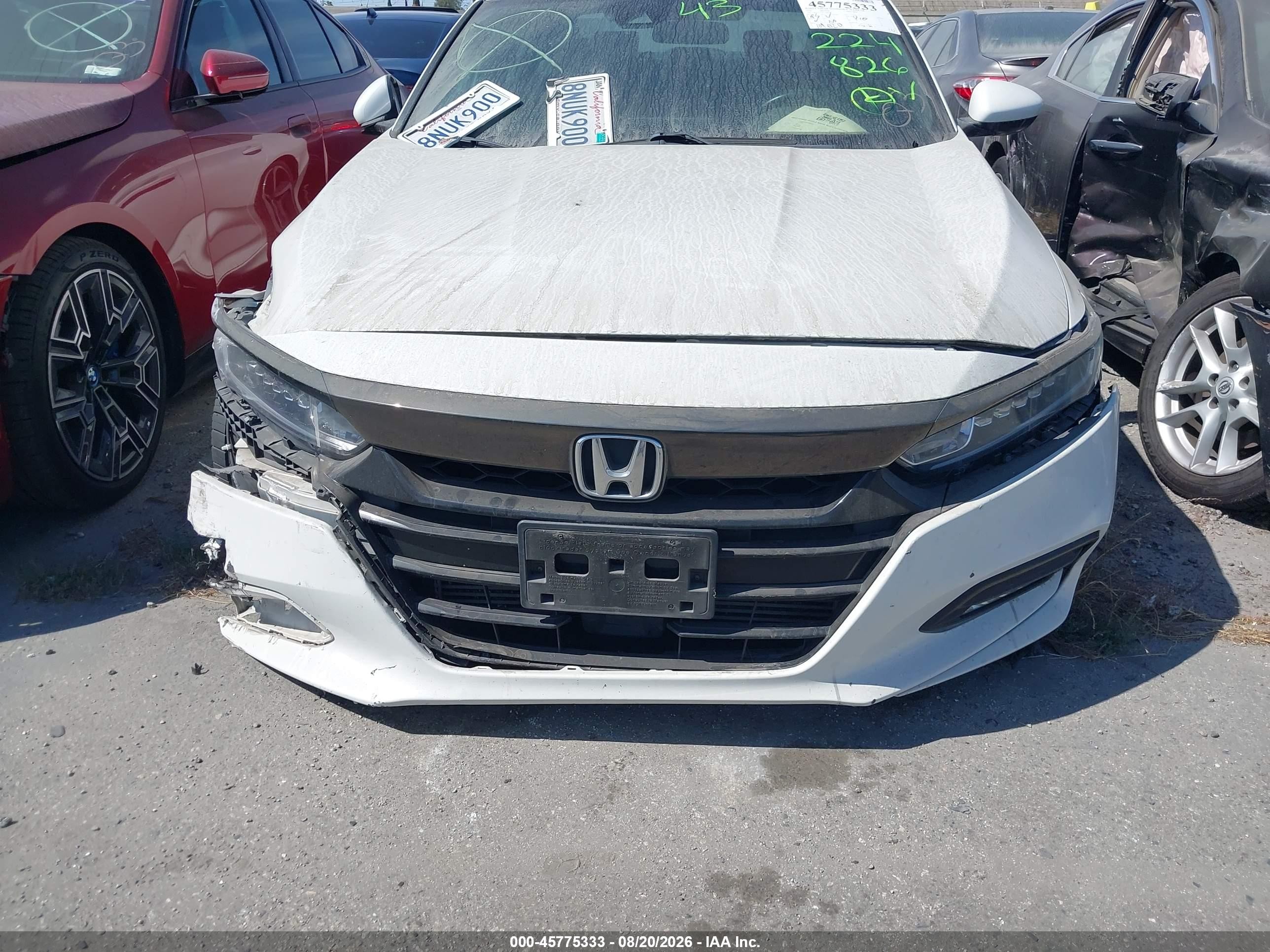 2020 Honda Accord Sport 2.0t White vin: 1HGCV2F39LA006388