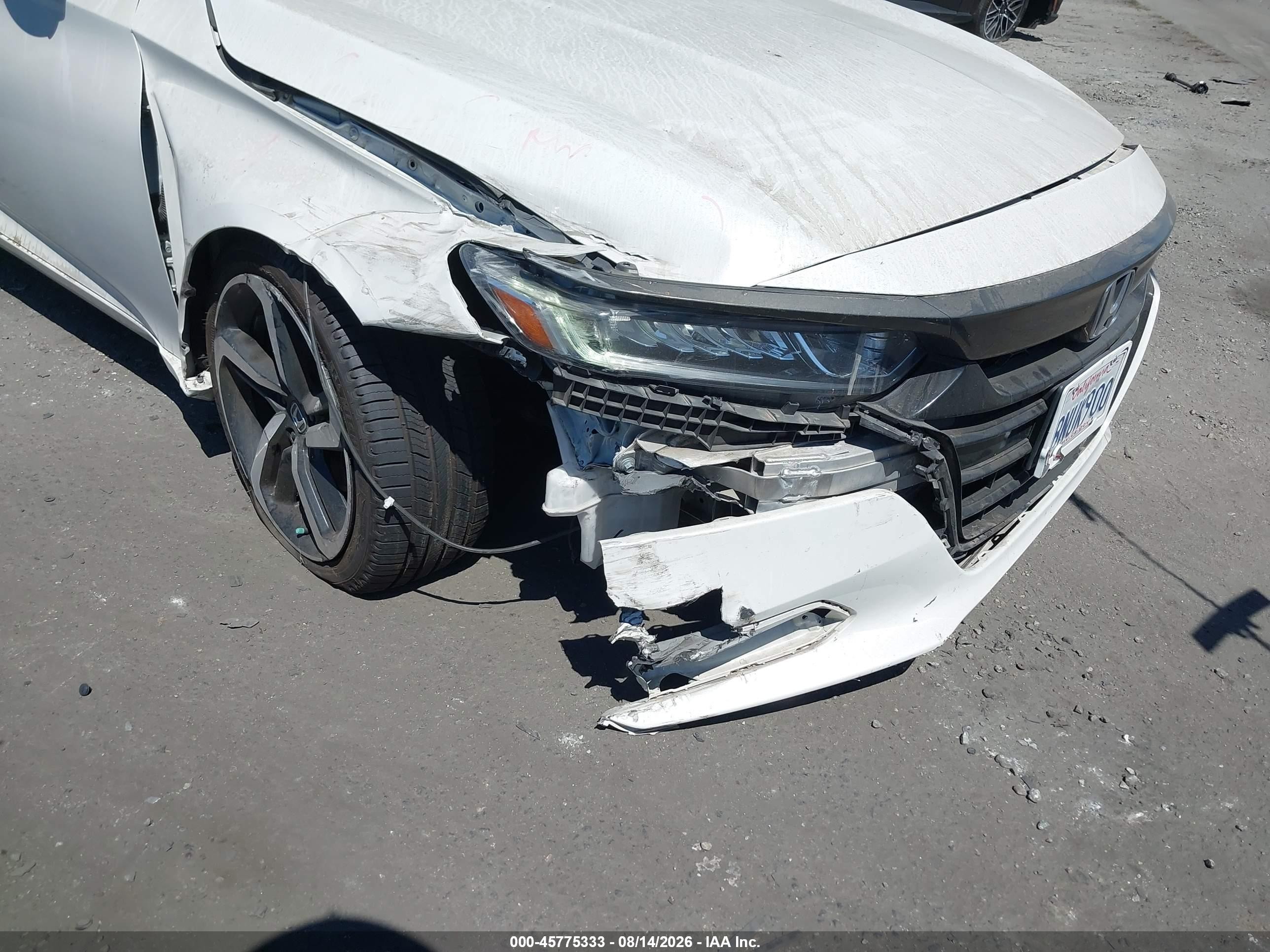 2020 Honda Accord Sport 2.0t White vin: 1HGCV2F39LA006388