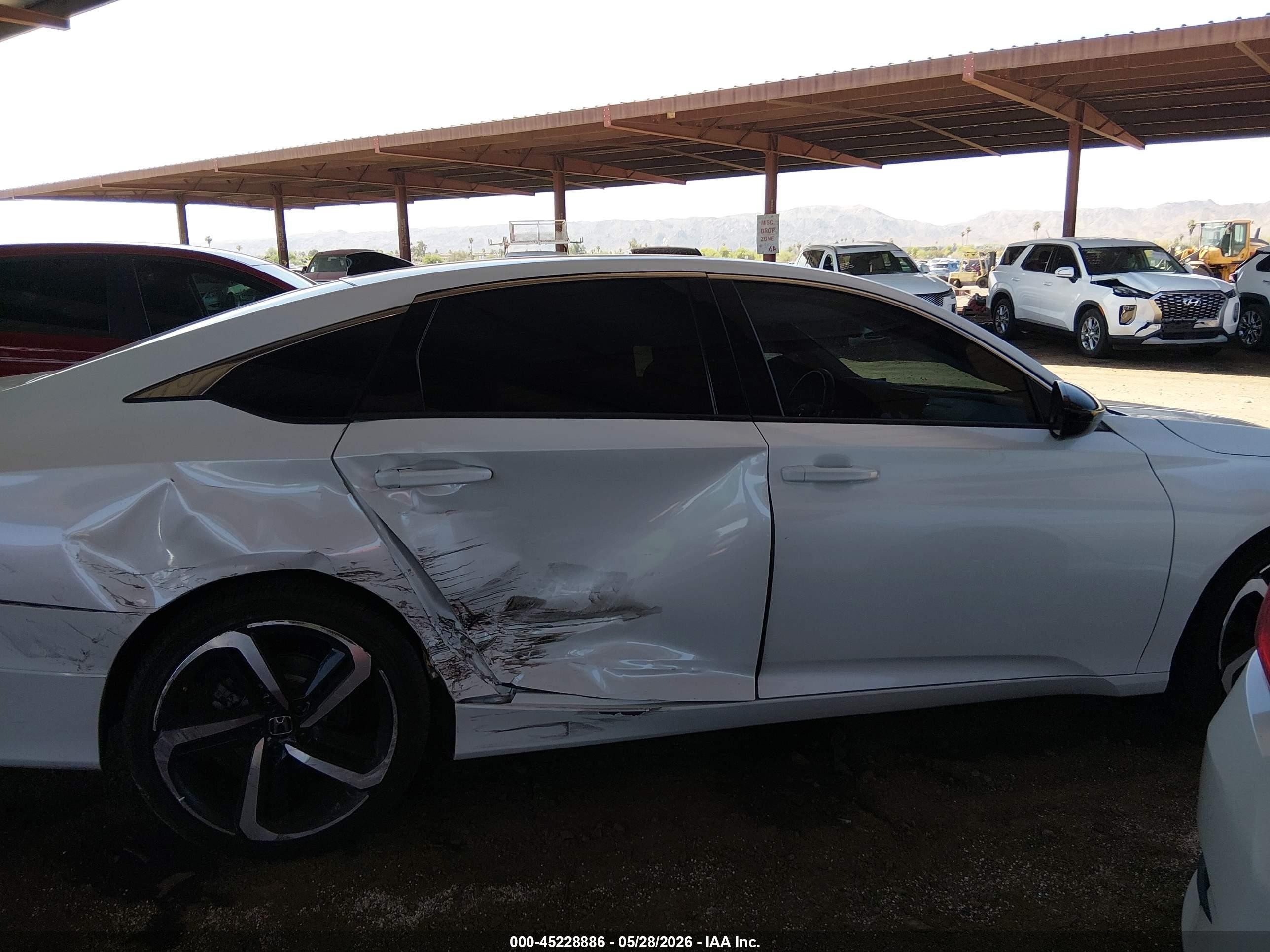 2021 Honda Accord Sport 2.0t White vin: 1HGCV2F39MA019885