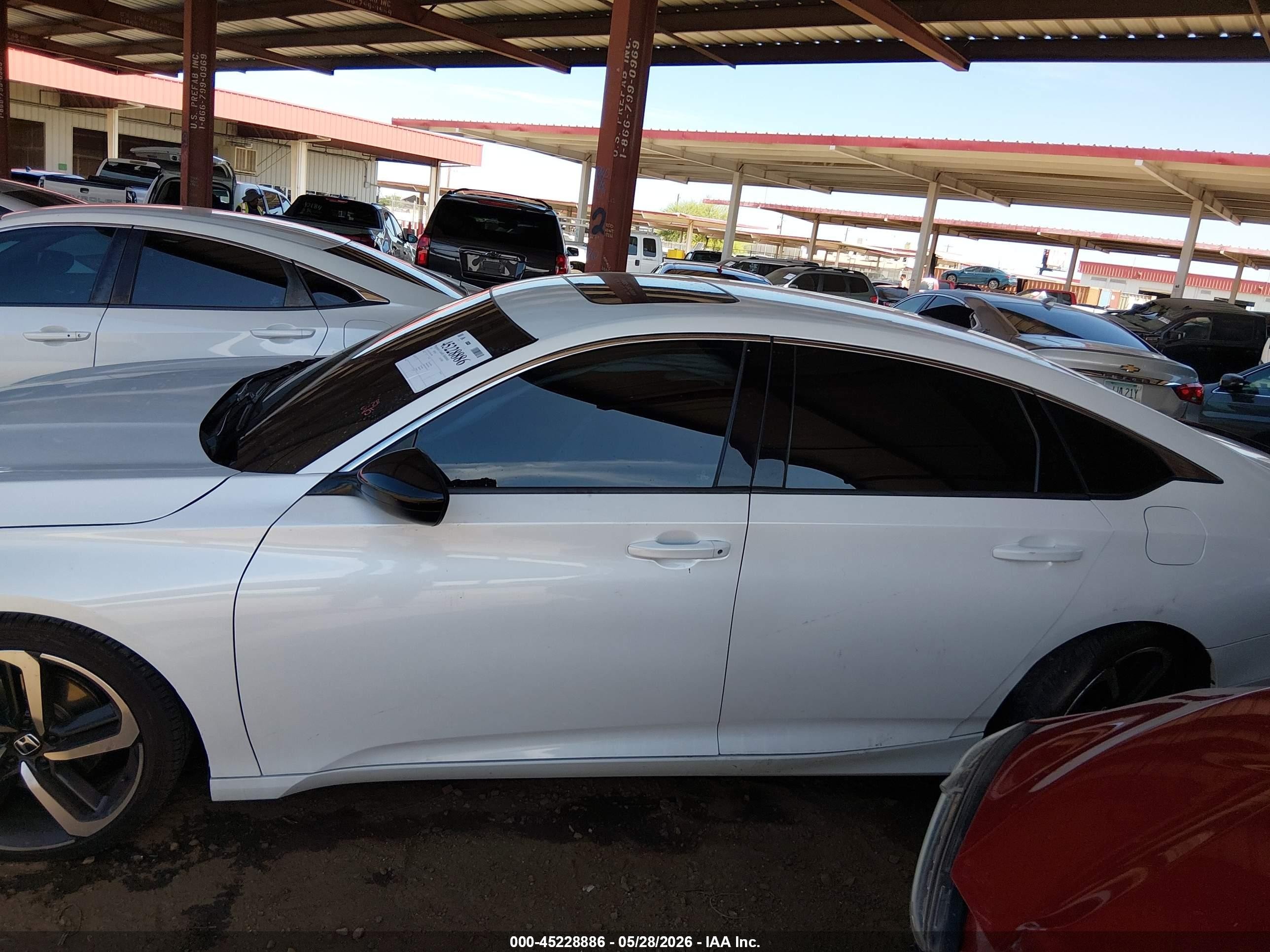 2021 Honda Accord Sport 2.0t White vin: 1HGCV2F39MA019885