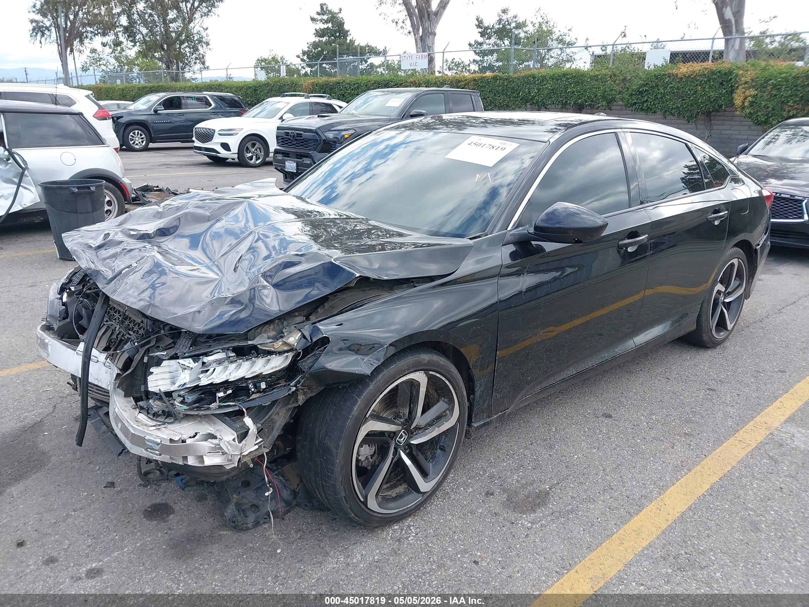 2019 Honda Accord Sport 2.0t Black vin: 1HGCV2F3XKA021822