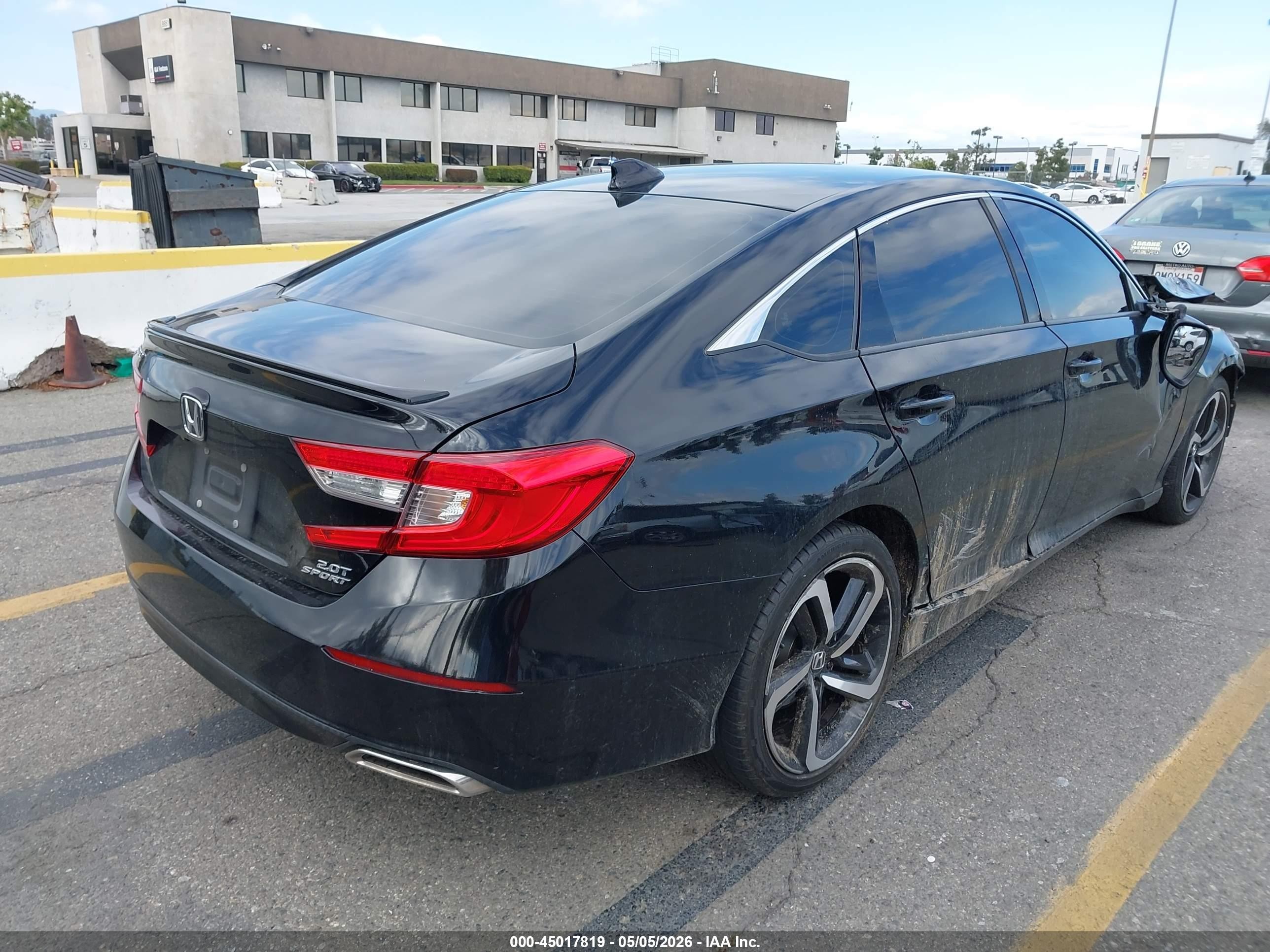 2019 Honda Accord Sport 2.0t Black vin: 1HGCV2F3XKA021822