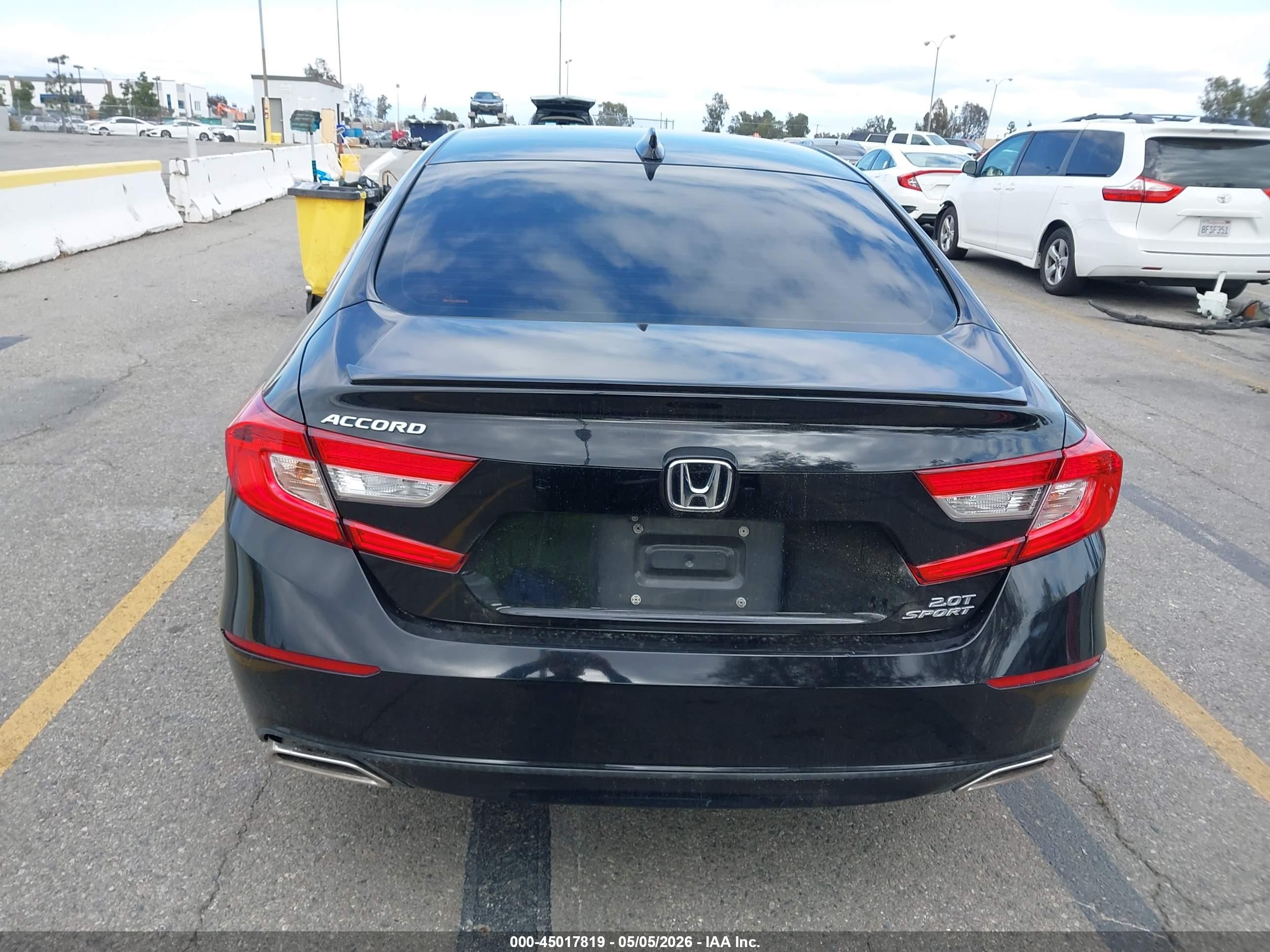 2019 Honda Accord Sport 2.0t Black vin: 1HGCV2F3XKA021822