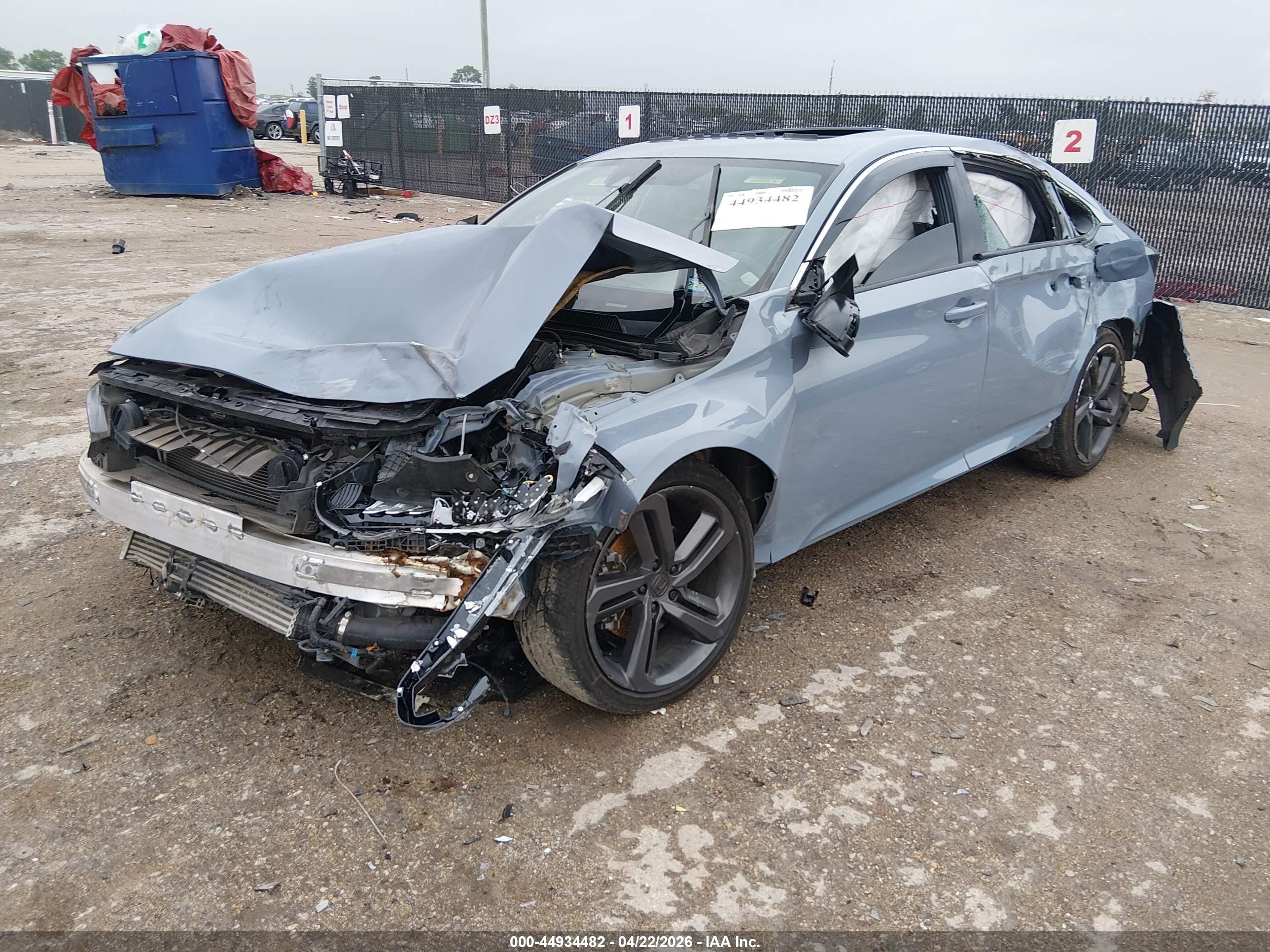 2022 Honda Accord Sport 2.0t Blue vin: 1HGCV2F3XNA022814