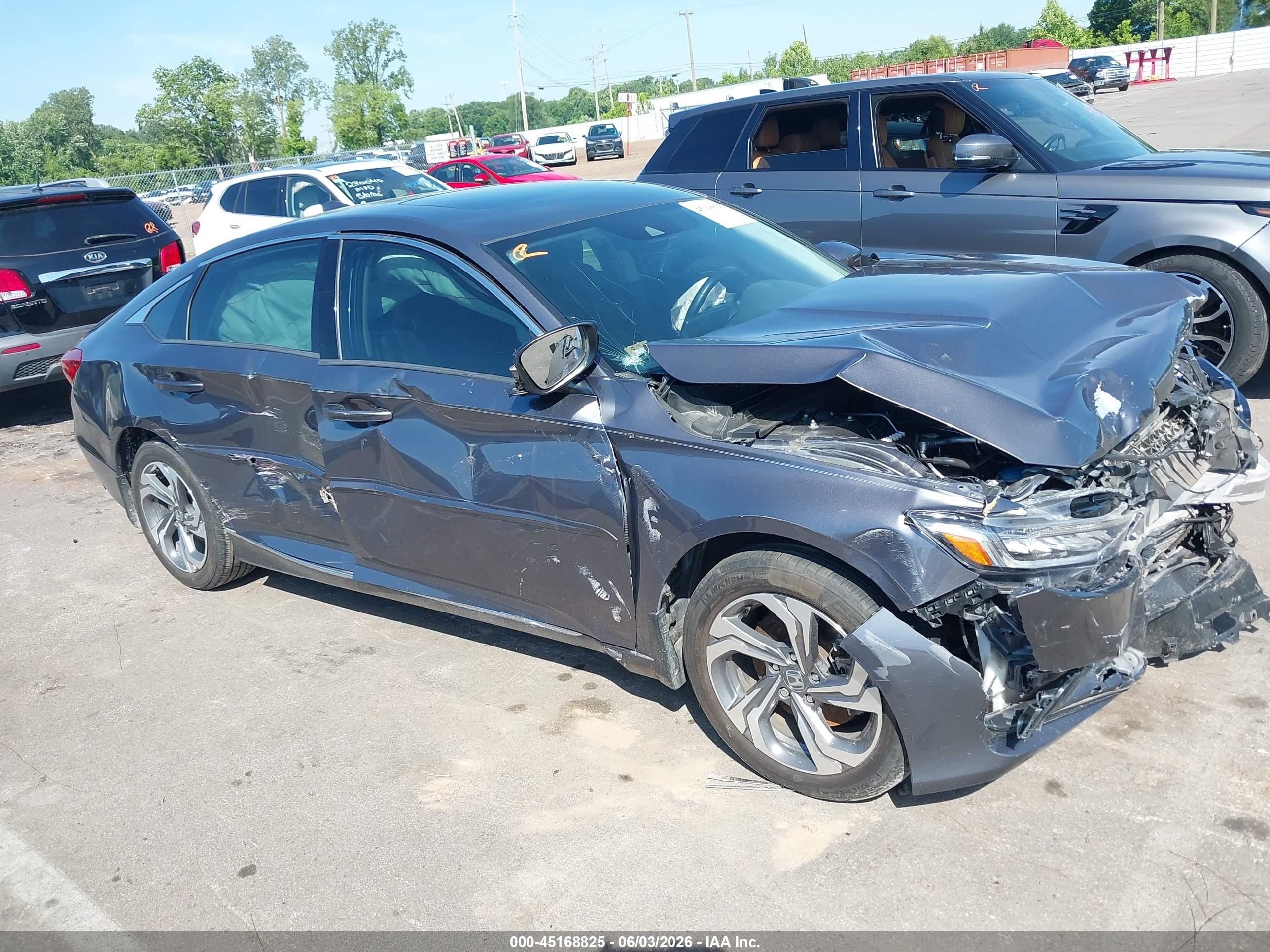 2020 Honda Accord Ex-l 2.0t Gray vin: 1HGCV2F54LA004839
