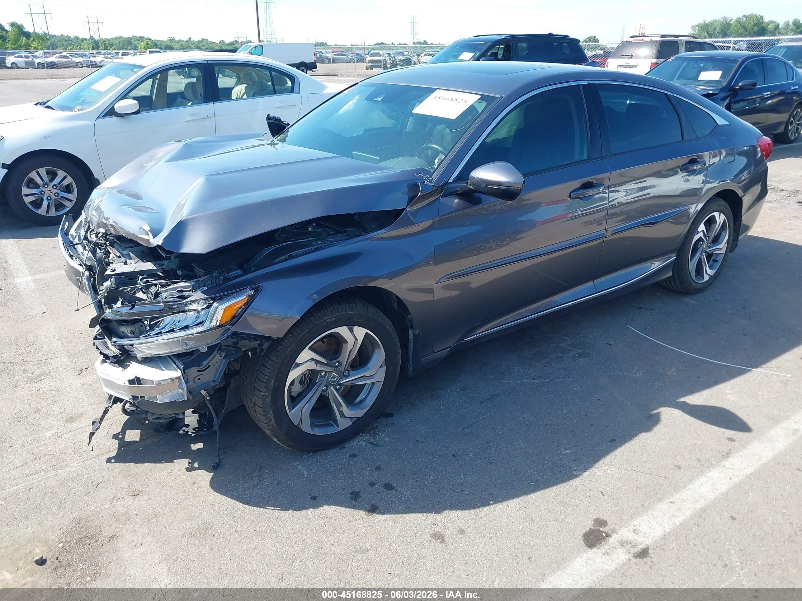 2020 Honda Accord Ex-l 2.0t Gray vin: 1HGCV2F54LA004839