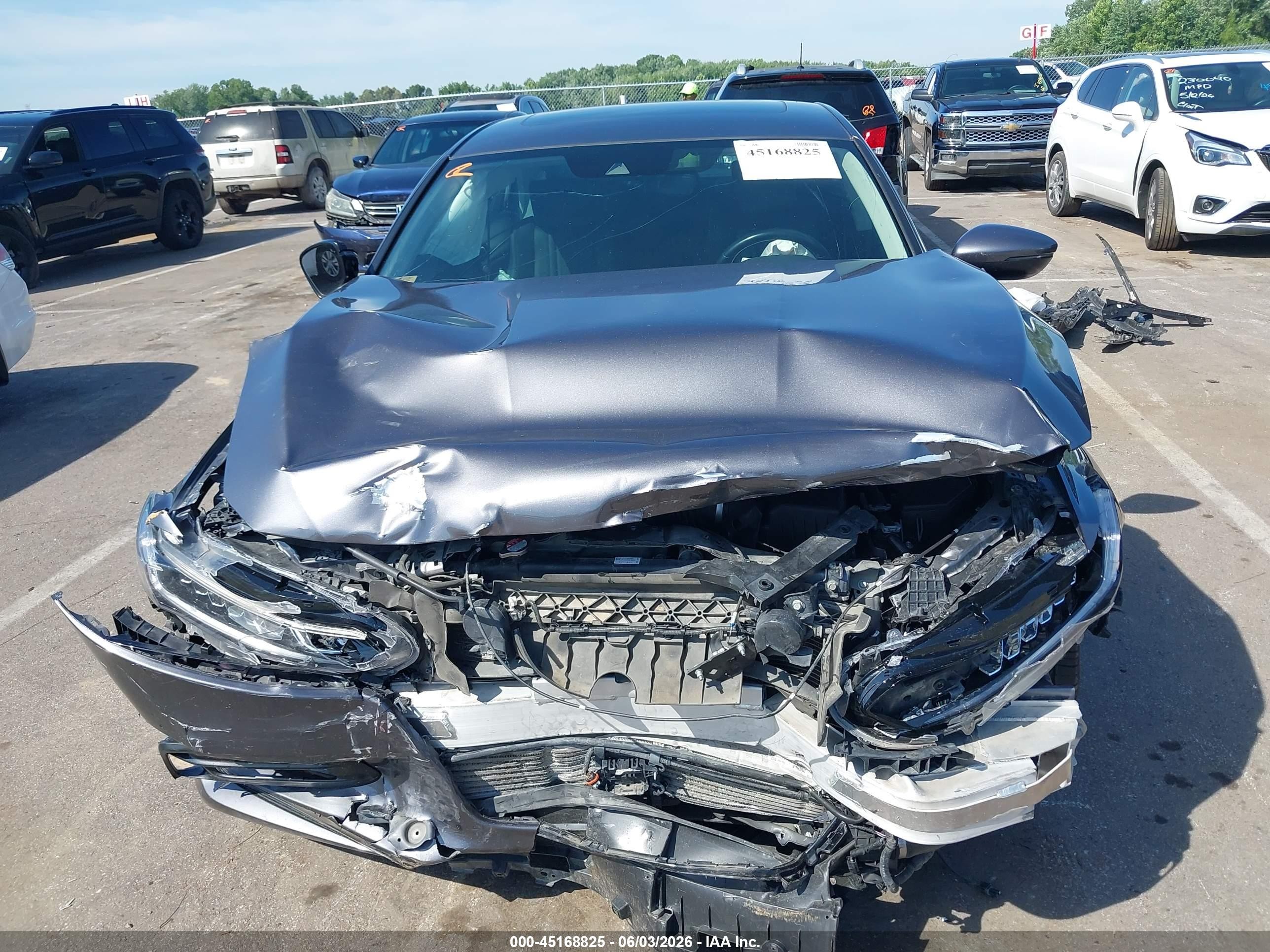2020 Honda Accord Ex-l 2.0t Gray vin: 1HGCV2F54LA004839