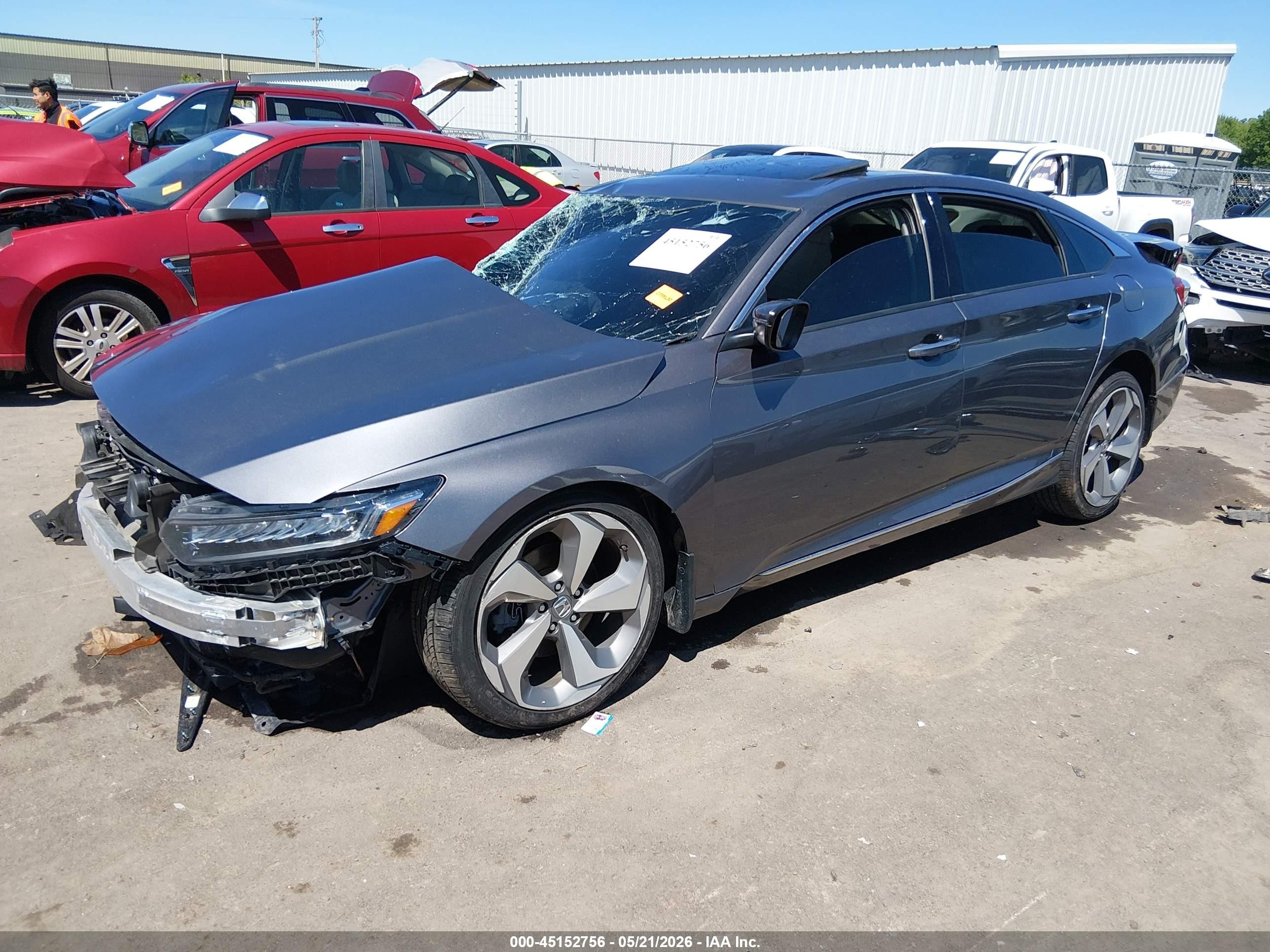 2018 Honda Accord Touring 2.0t Gray vin: 1HGCV2F90JA035294
