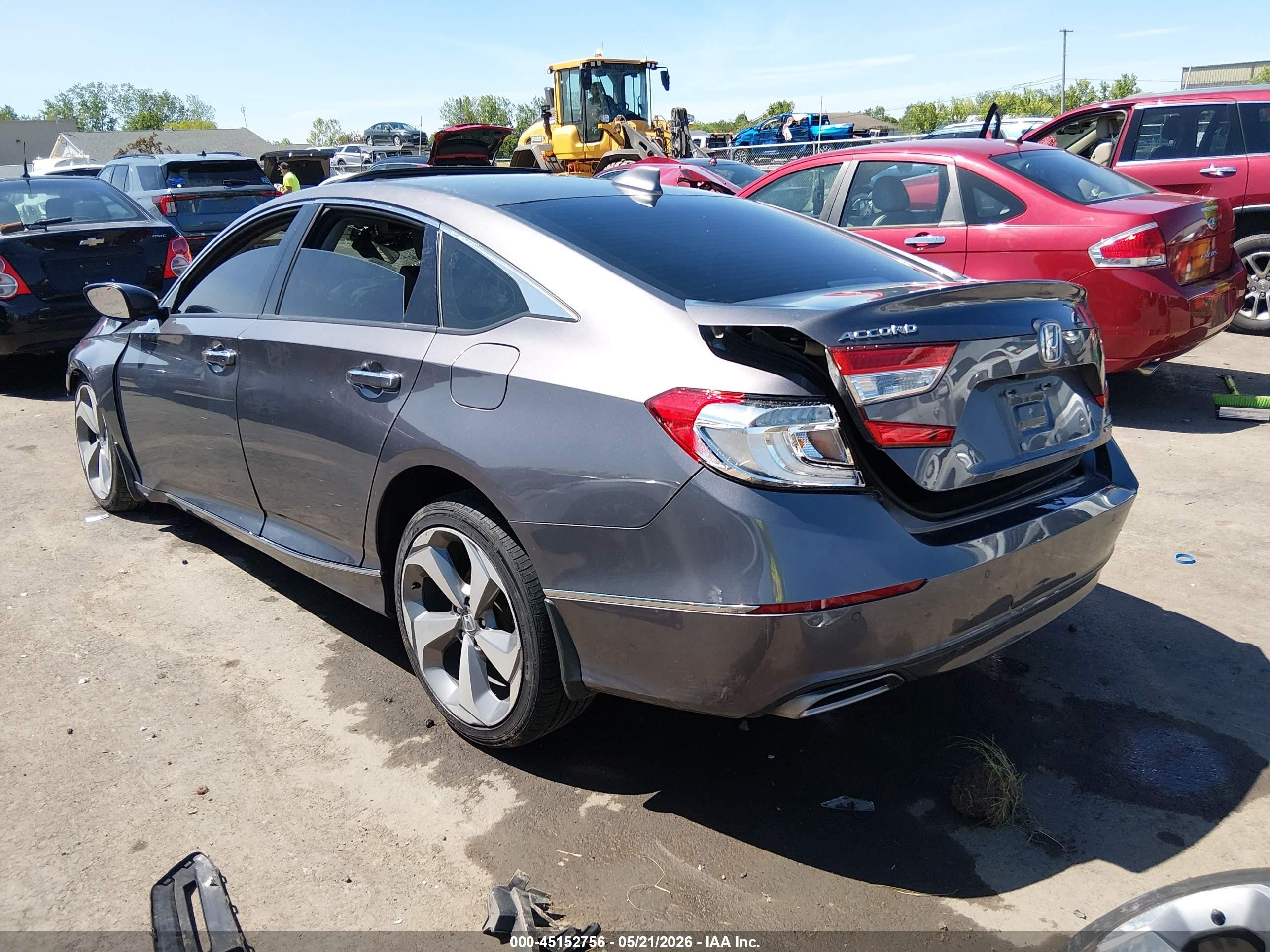 2018 Honda Accord Touring 2.0t Gray vin: 1HGCV2F90JA035294