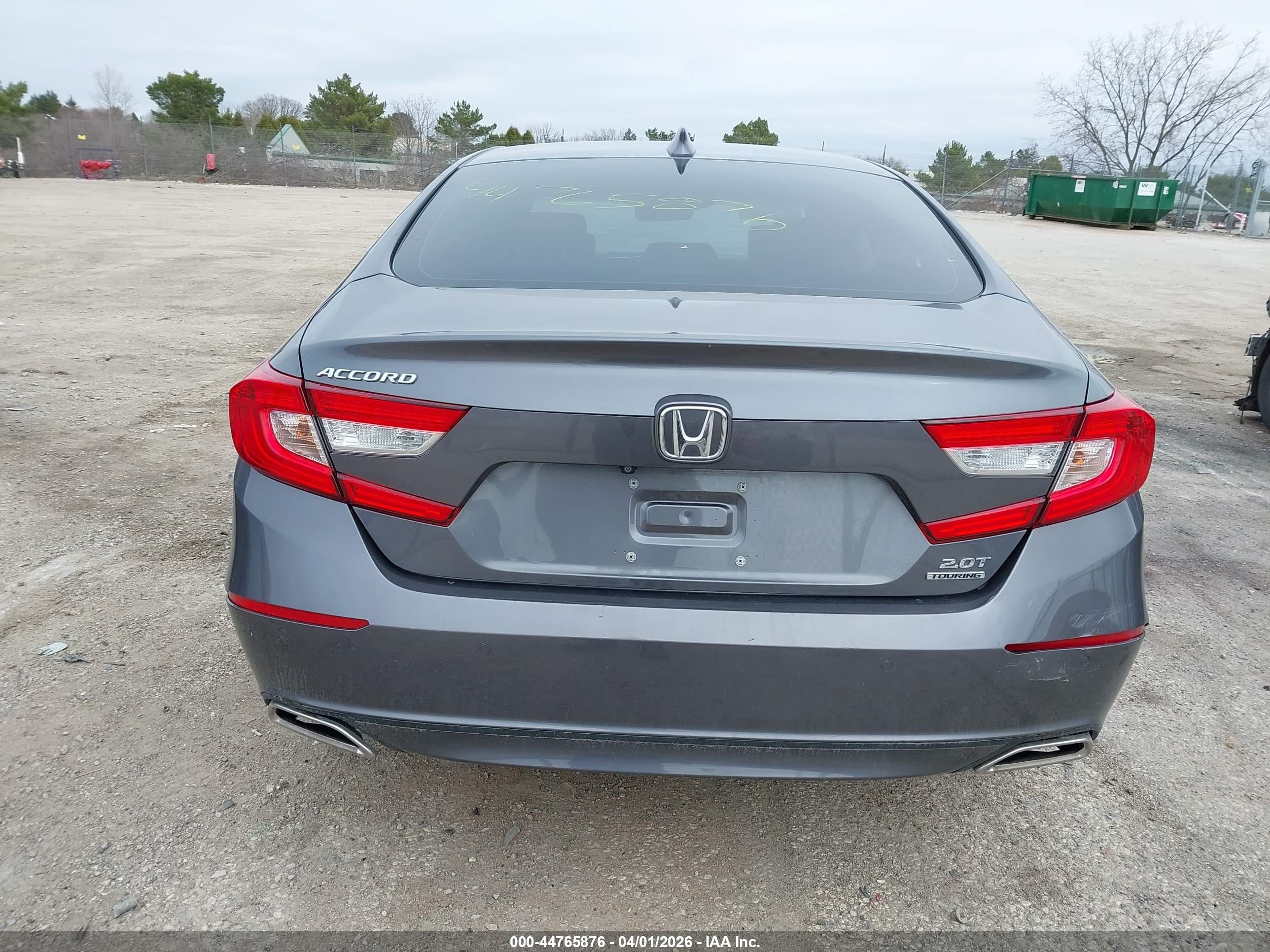 2020 Honda Accord Touring Gray vin: 1HGCV2F91LA021374