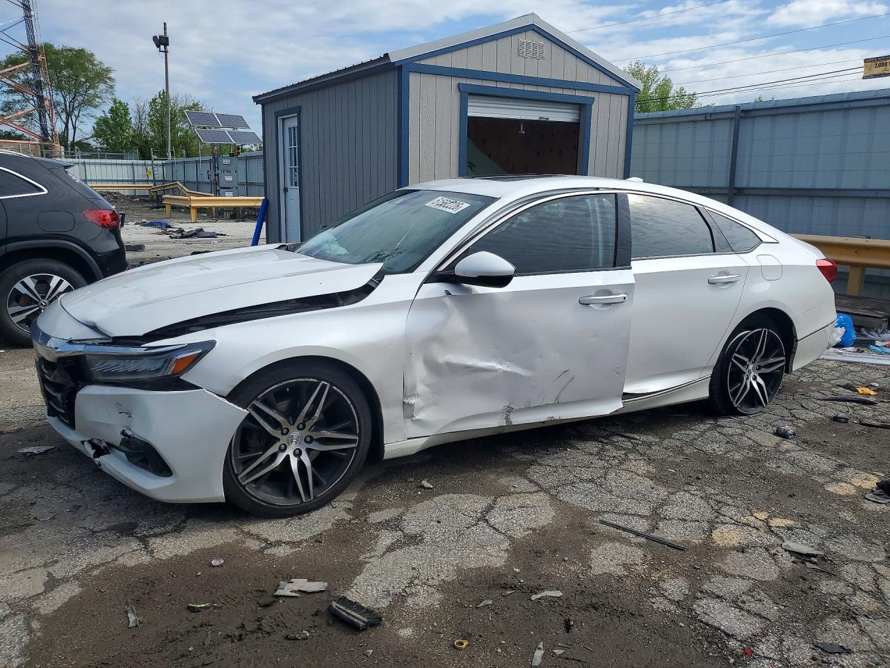 2021 Honda Accord Touring White vin: 1HGCV2F91MA005158