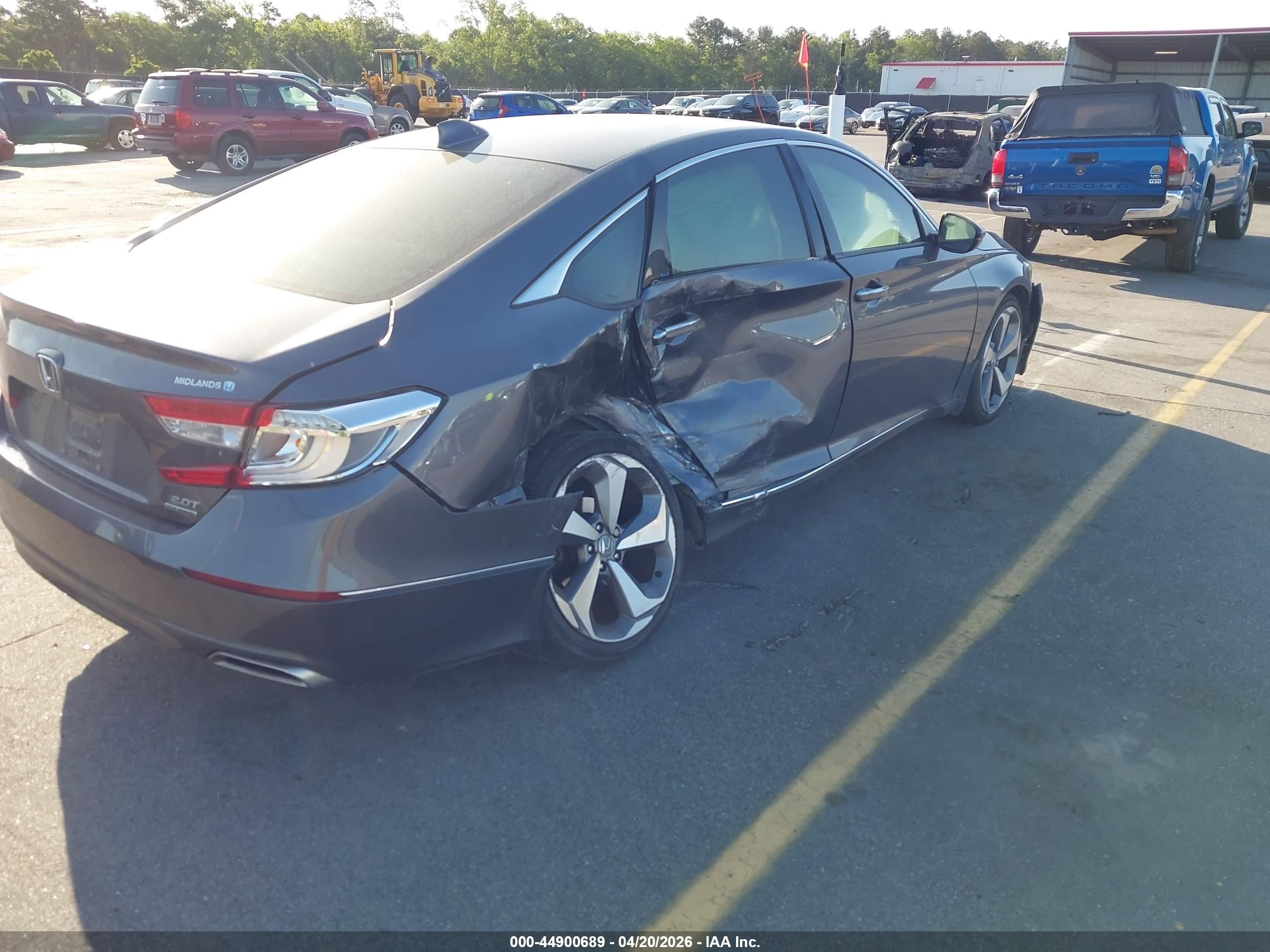 2018 Honda Accord Touring 2.0t Gray vin: 1HGCV2F9XJA021158