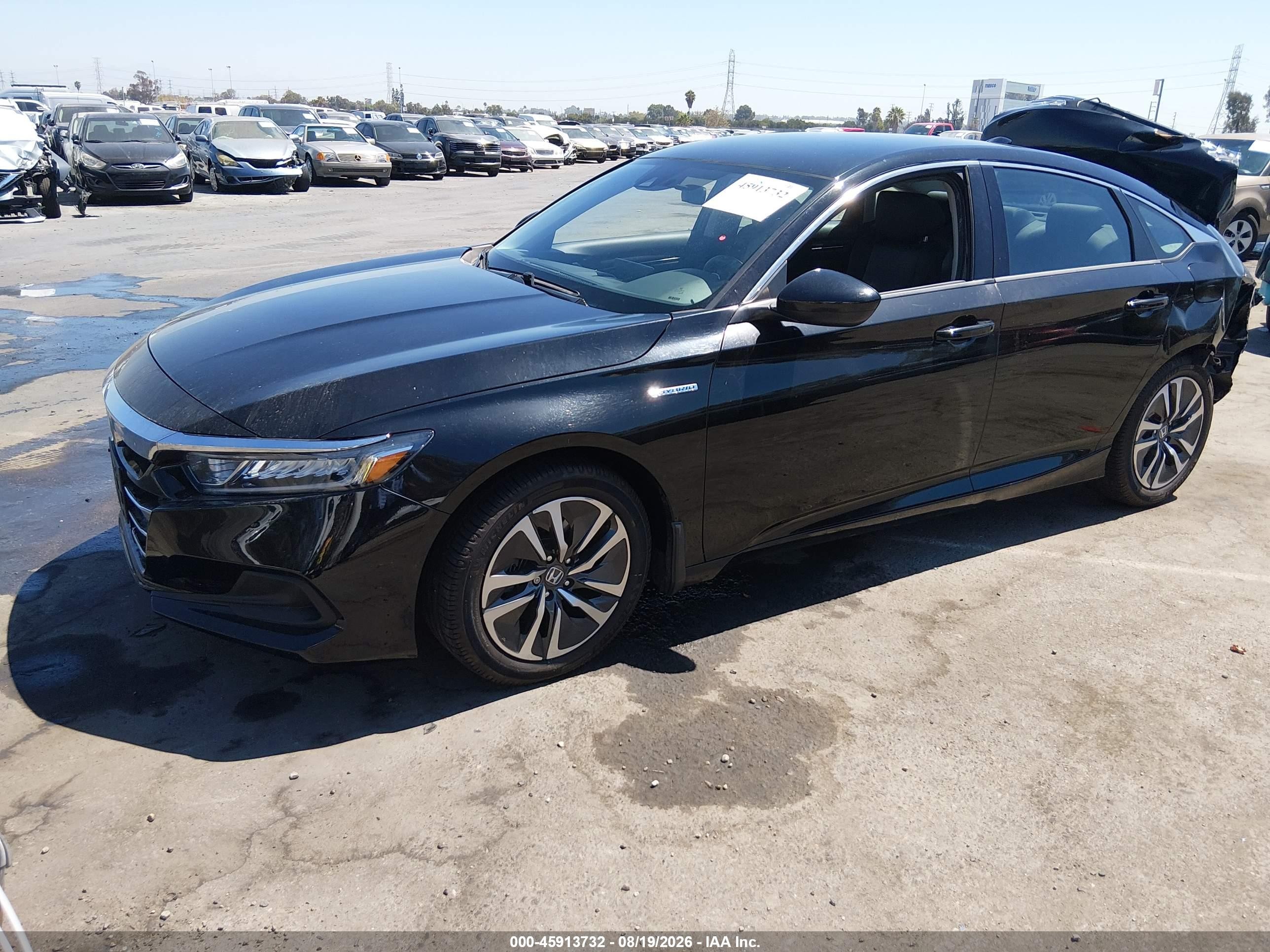 2022 Honda Accord Hybrid   Black vin: 1HGCV3F16NA002760