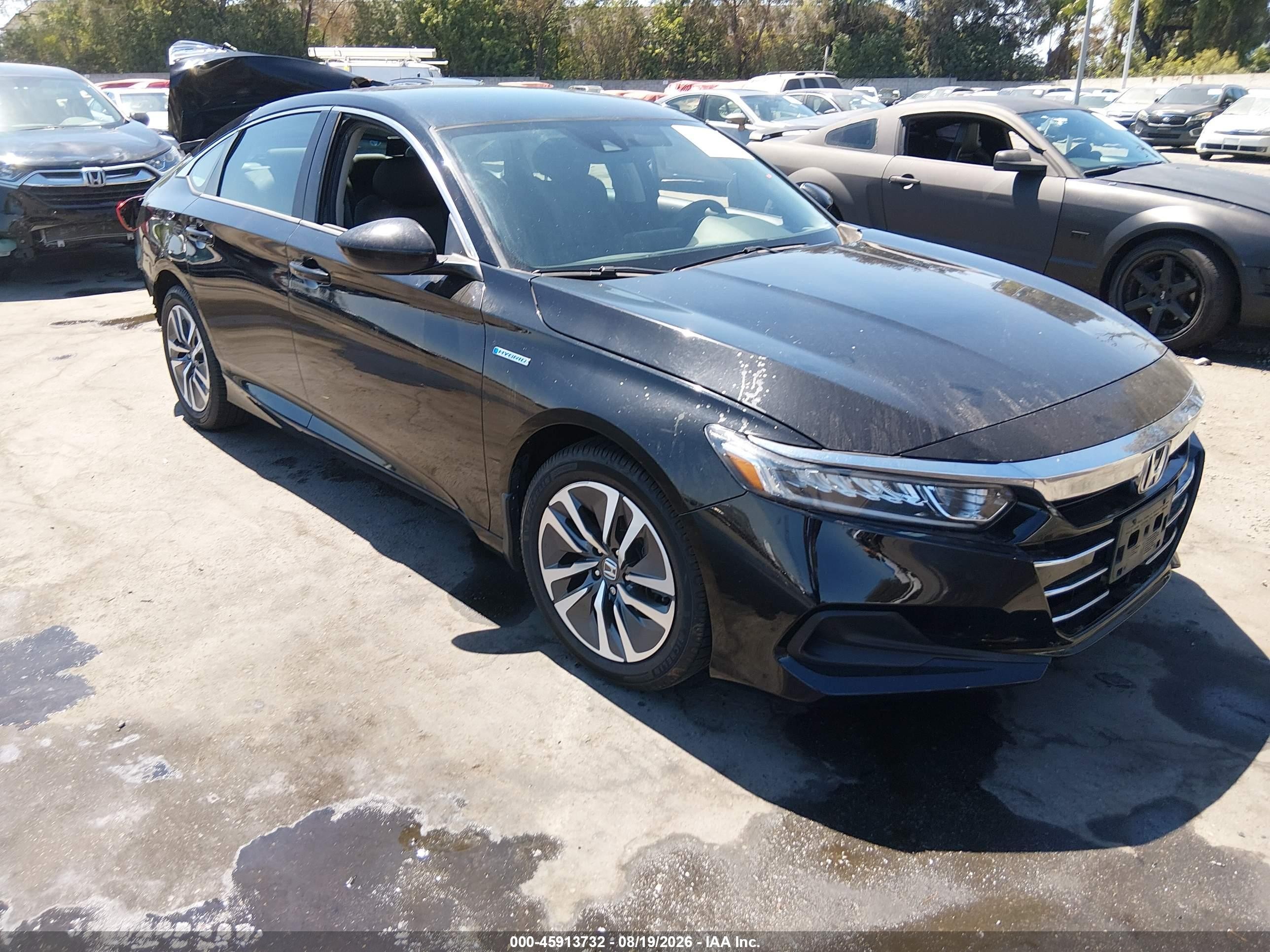 2022 Honda Accord Hybrid   Black vin: 1HGCV3F16NA002760