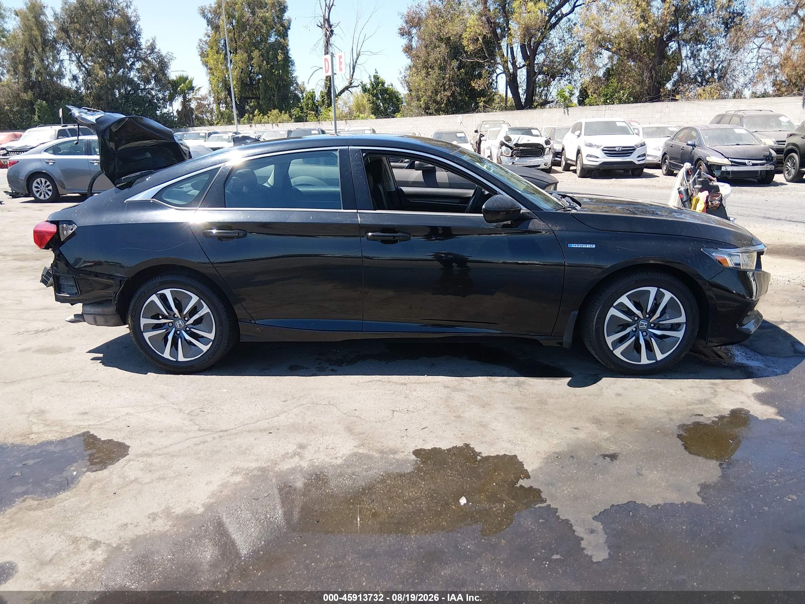 2022 Honda Accord Hybrid   Black vin: 1HGCV3F16NA002760