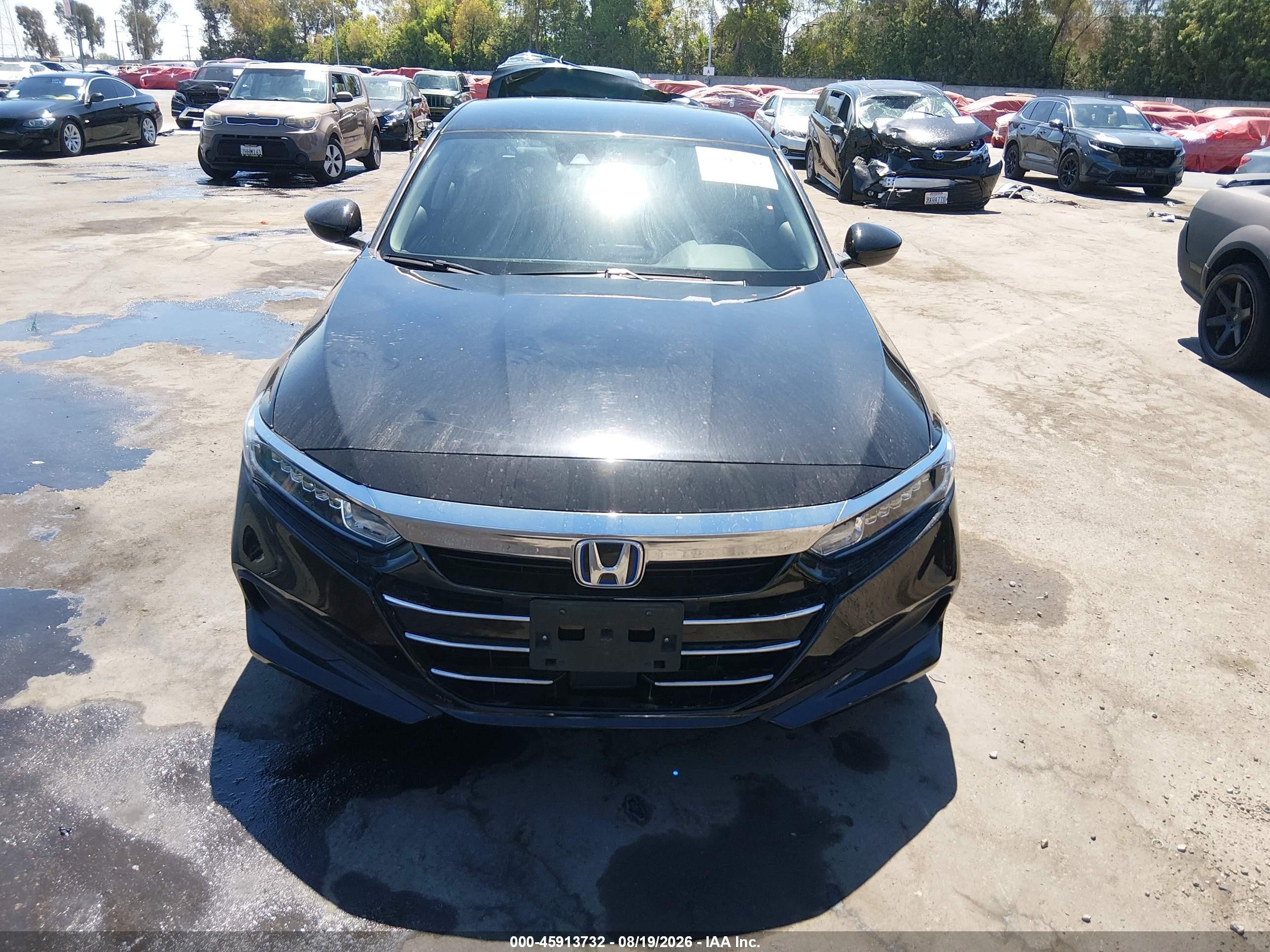 2022 Honda Accord Hybrid   Black vin: 1HGCV3F16NA002760
