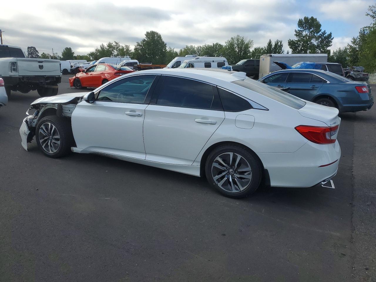 2019 Honda Accord Hybrid White vin: 1HGCV3F18KA012489