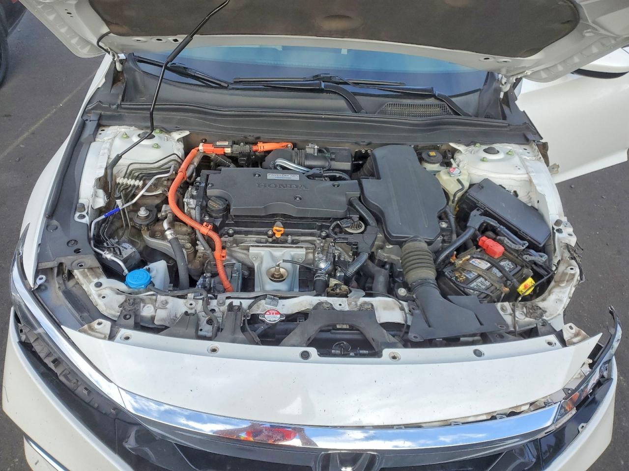 2019 Honda Accord Hybrid White vin: 1HGCV3F18KA012489