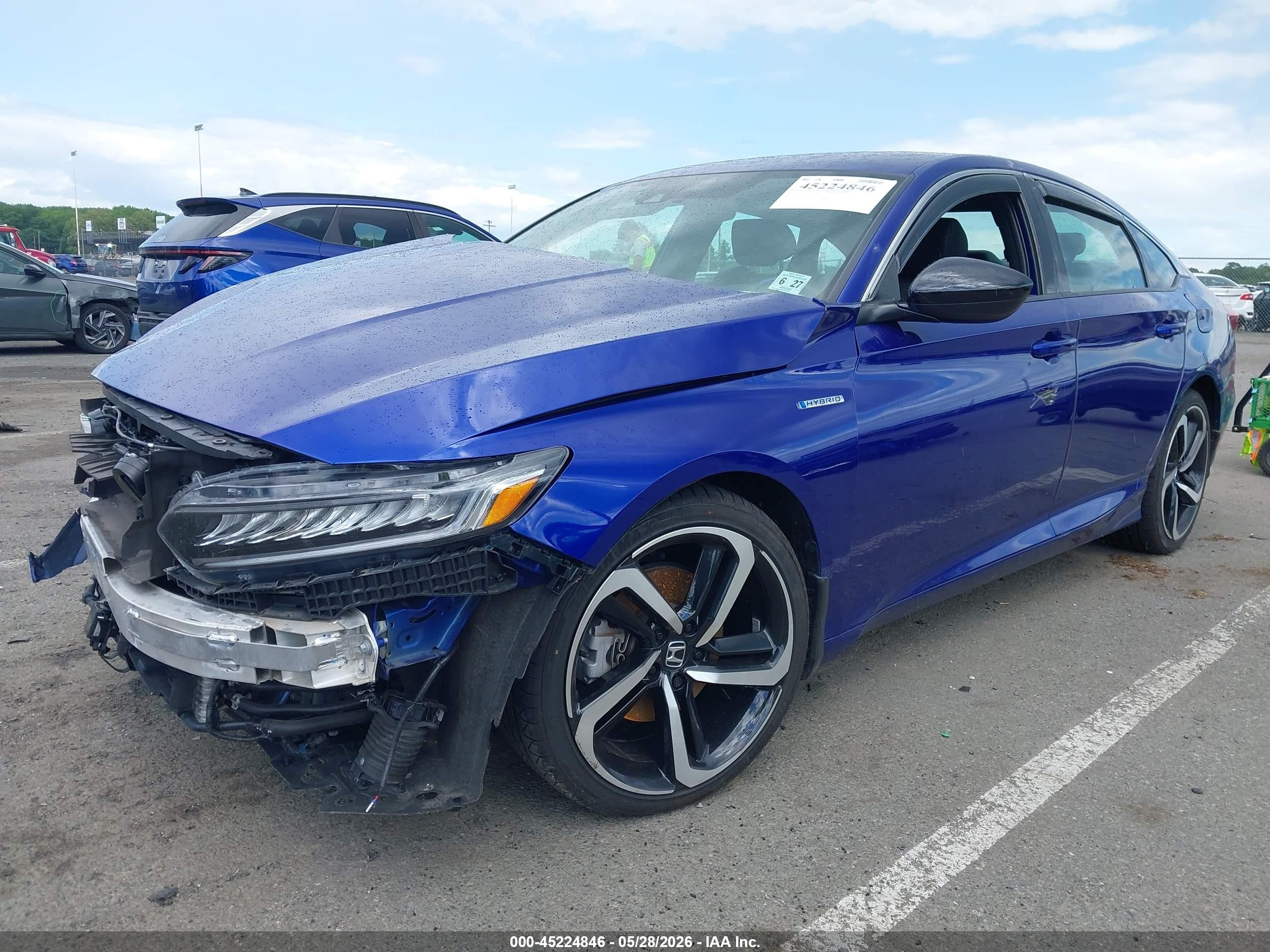 2022 Honda Accord Hybrid Sport Blue vin: 1HGCV3F20NA026822
