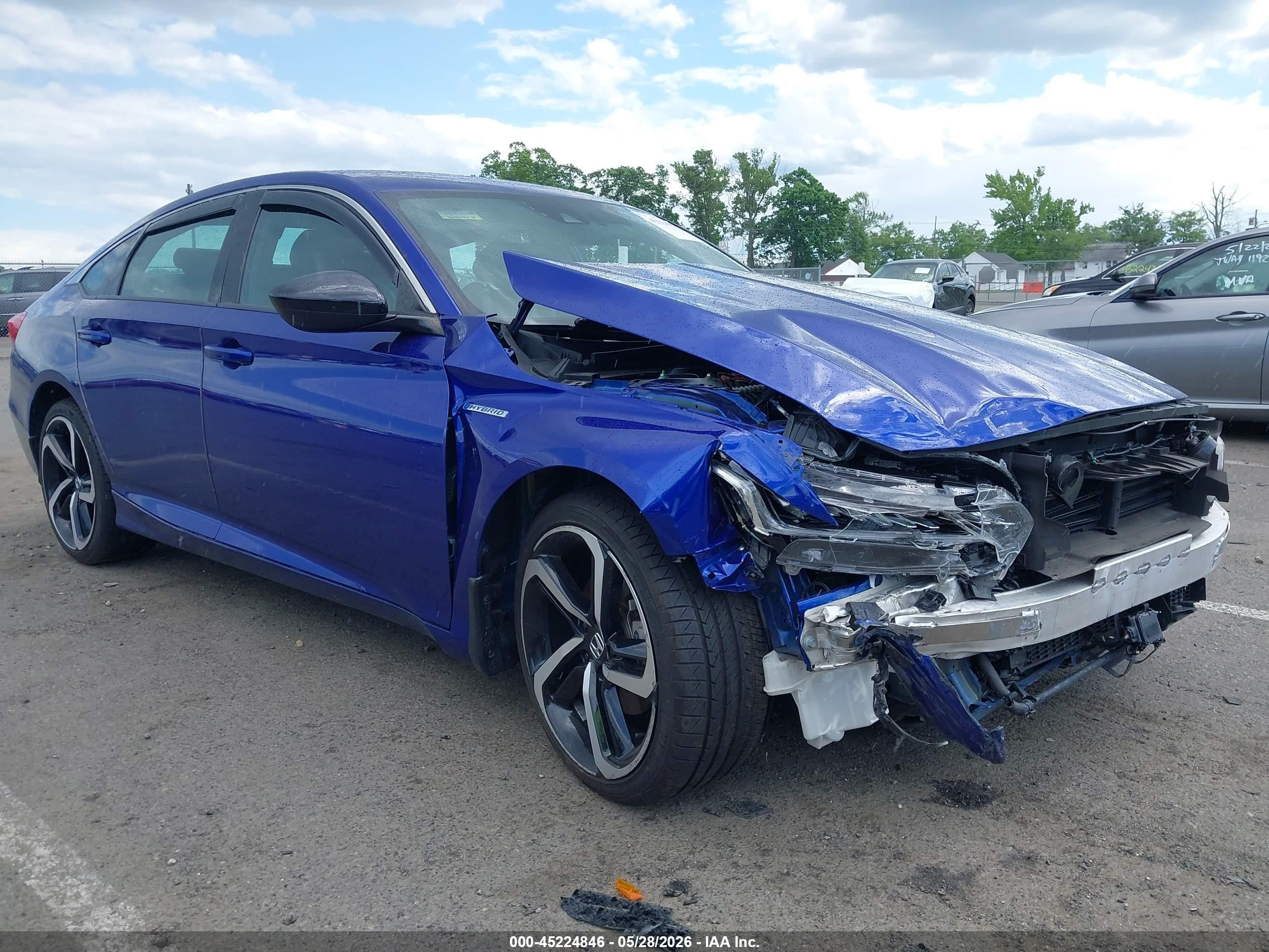 2022 Honda Accord Hybrid Sport Blue vin: 1HGCV3F20NA026822