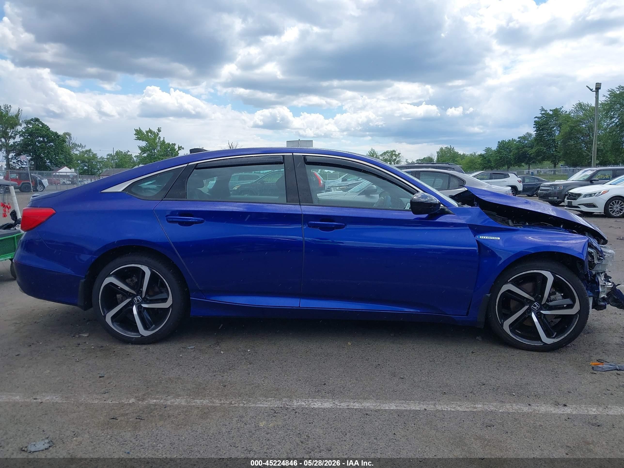 2022 Honda Accord Hybrid Sport Blue vin: 1HGCV3F20NA026822