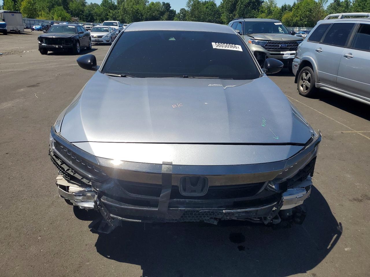 2022 Honda Accord Hybrid Sport Серебряный vin: 1HGCV3F21NA028708