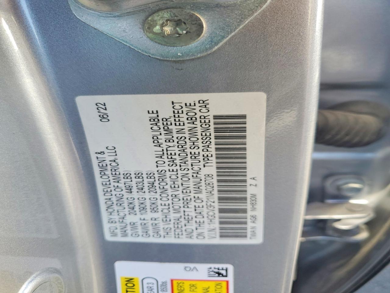 2022 Honda Accord Hybrid Sport Серебряный vin: 1HGCV3F21NA028708