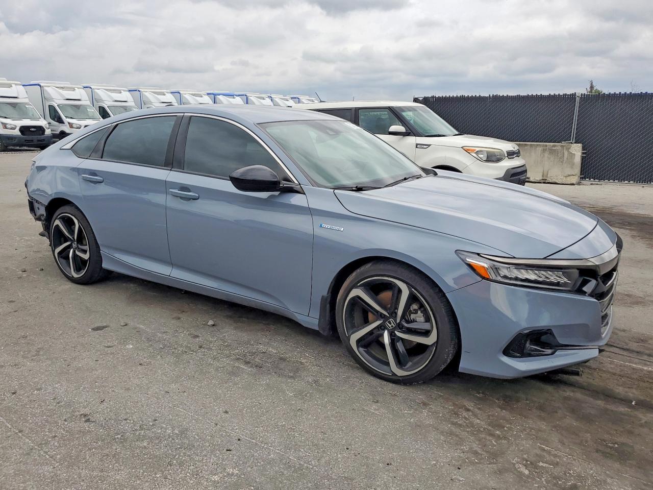 2022 Honda Accord Hybrid Sport Gray vin: 1HGCV3F21NA033553