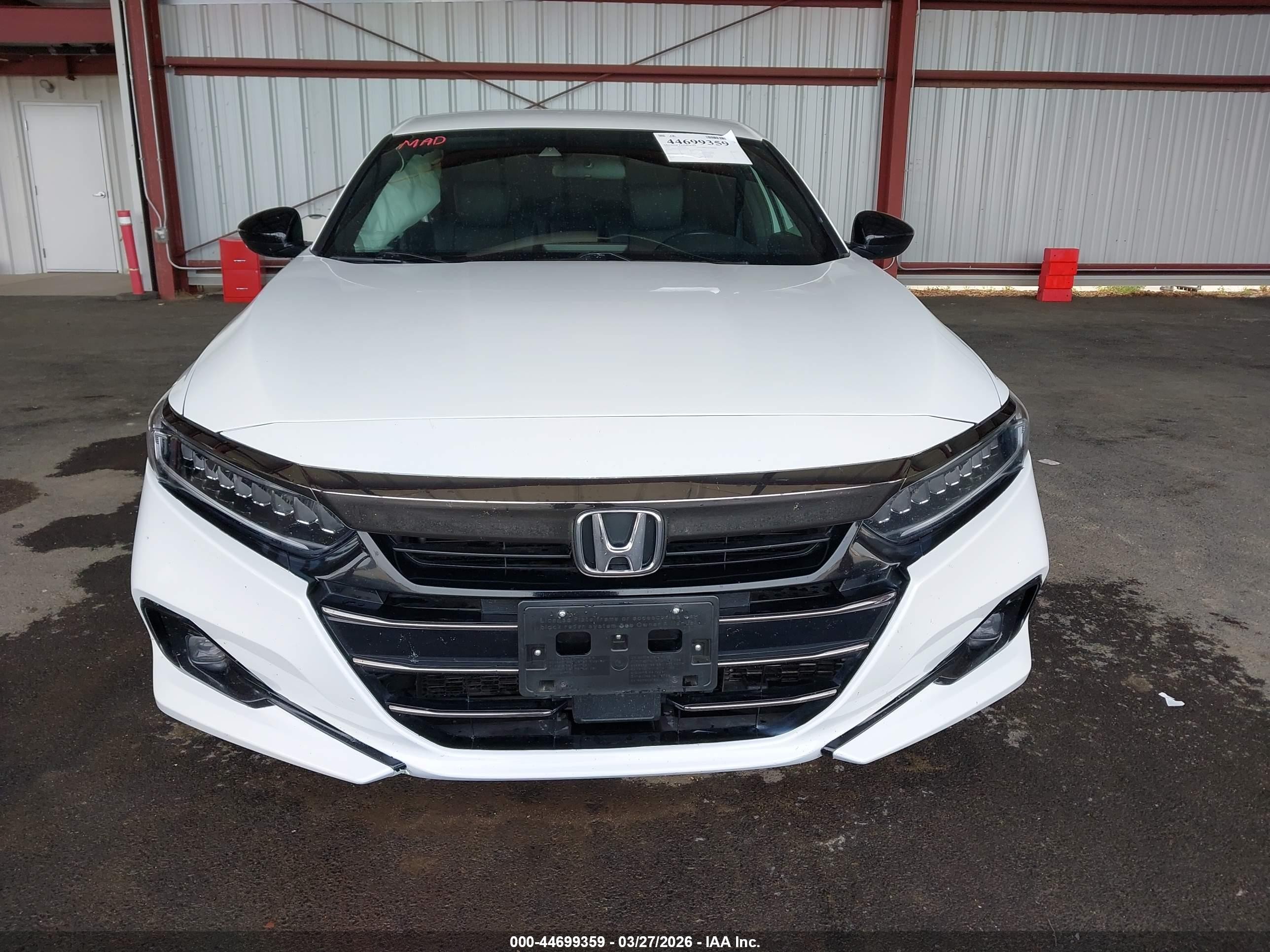 2022 Honda Accord Hybrid Sport White vin: 1HGCV3F25NA047326