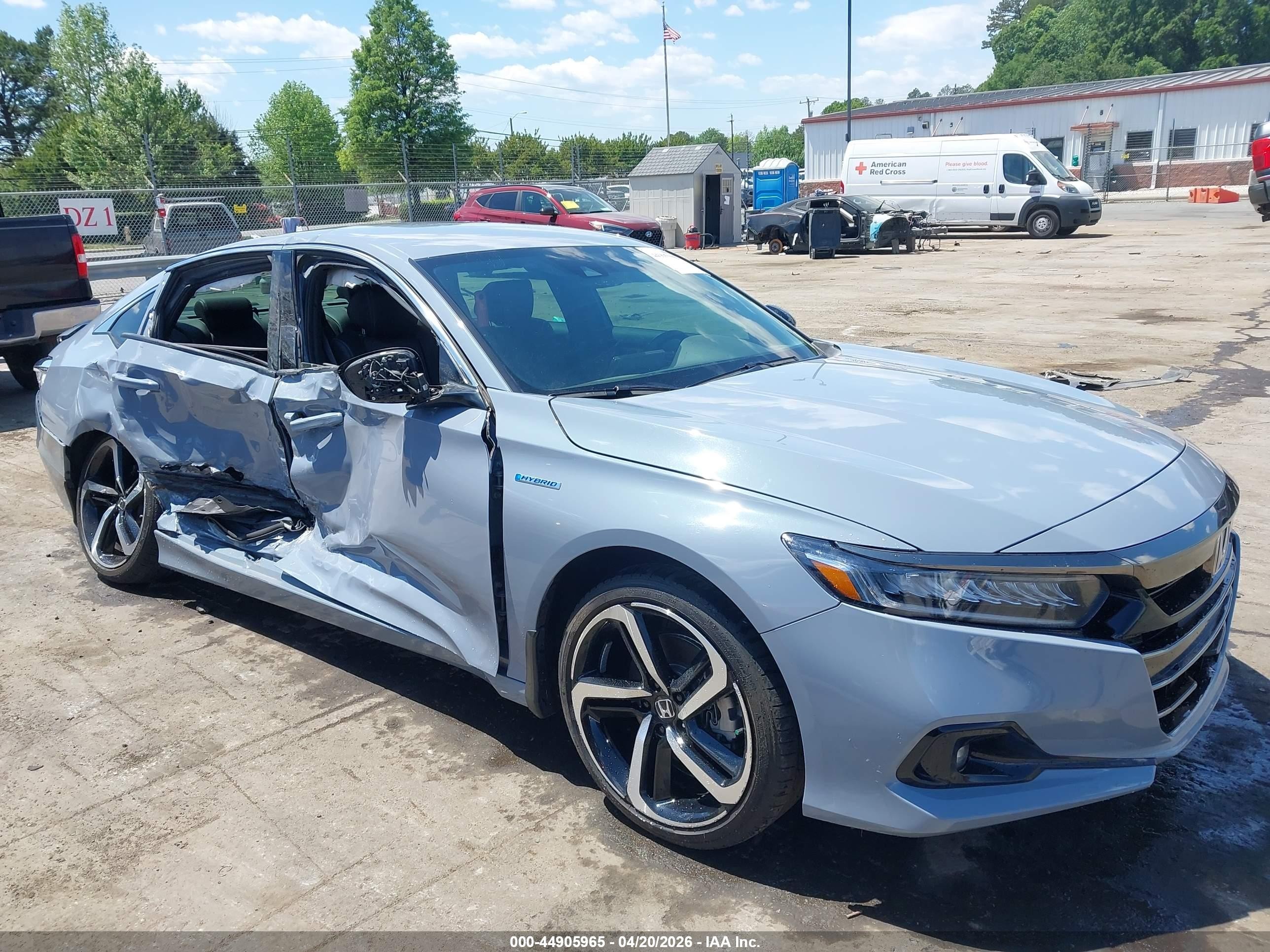 2022 Honda Accord Hybrid Sport Blue vin: 1HGCV3F28NA029757