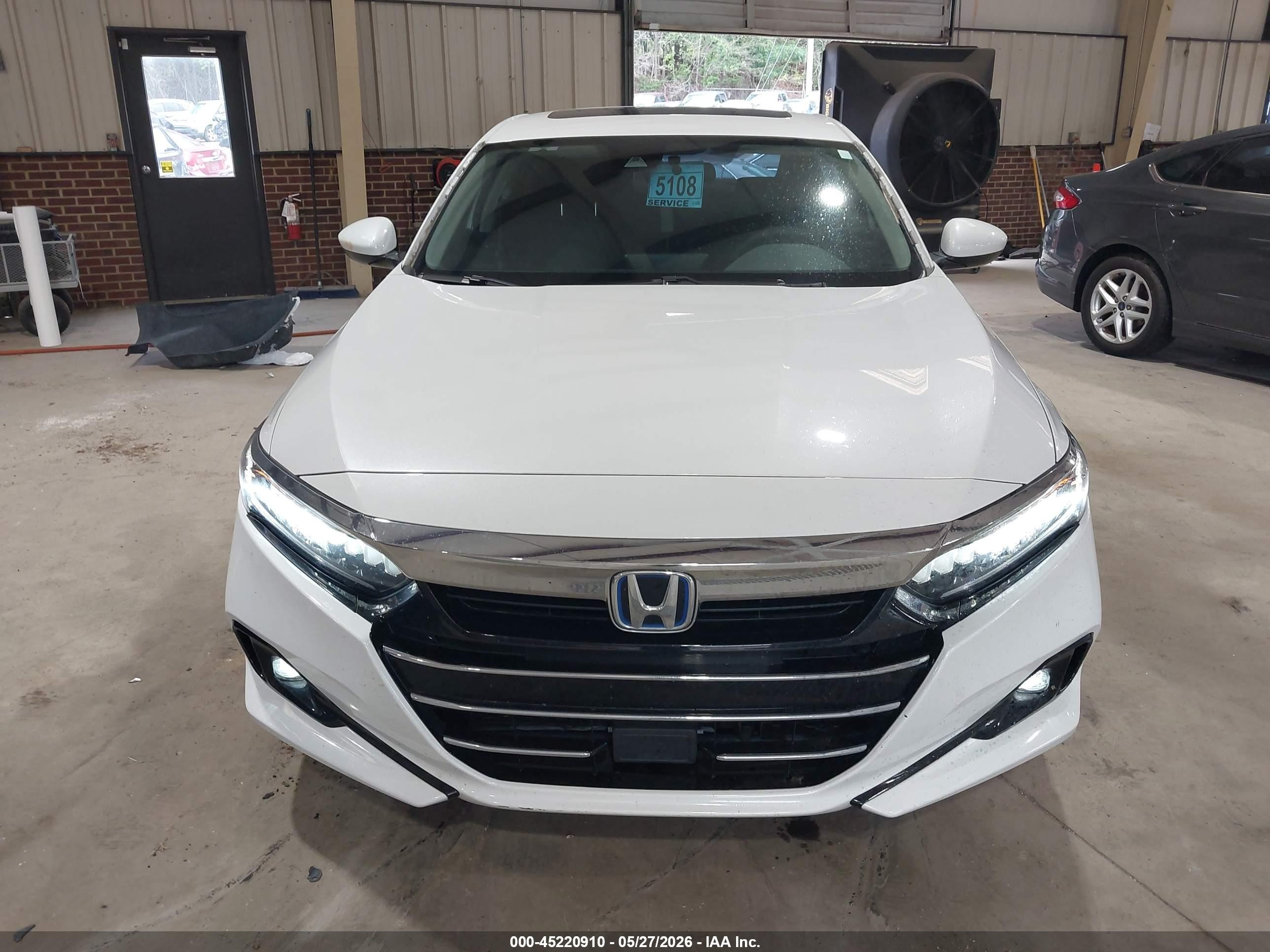 2021 Honda Accord Hybrid Ex White vin: 1HGCV3F43MA000540
